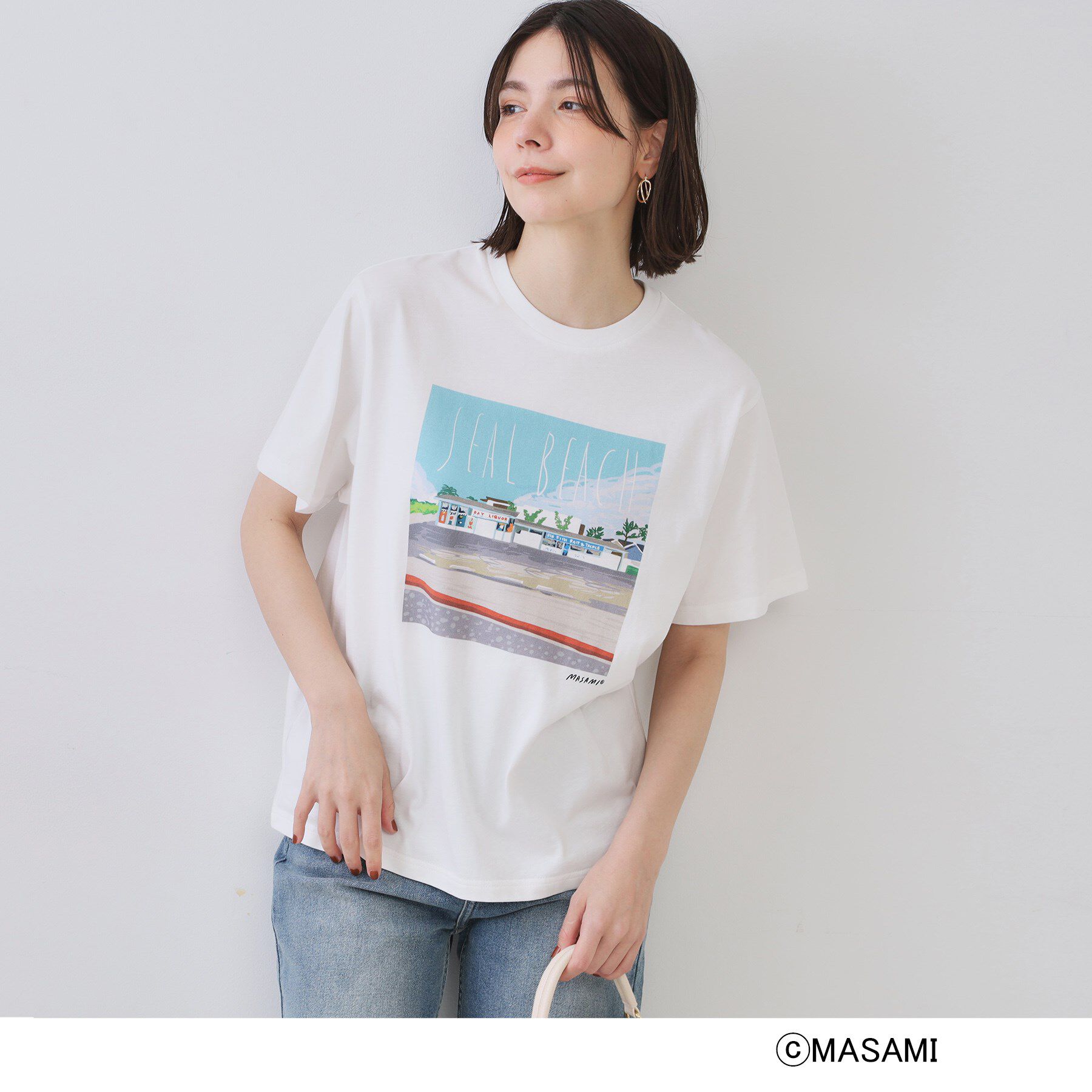 OPAQUE.CLIP「風景イラストプリントTシャツ」|Tシャツ・カットソー|