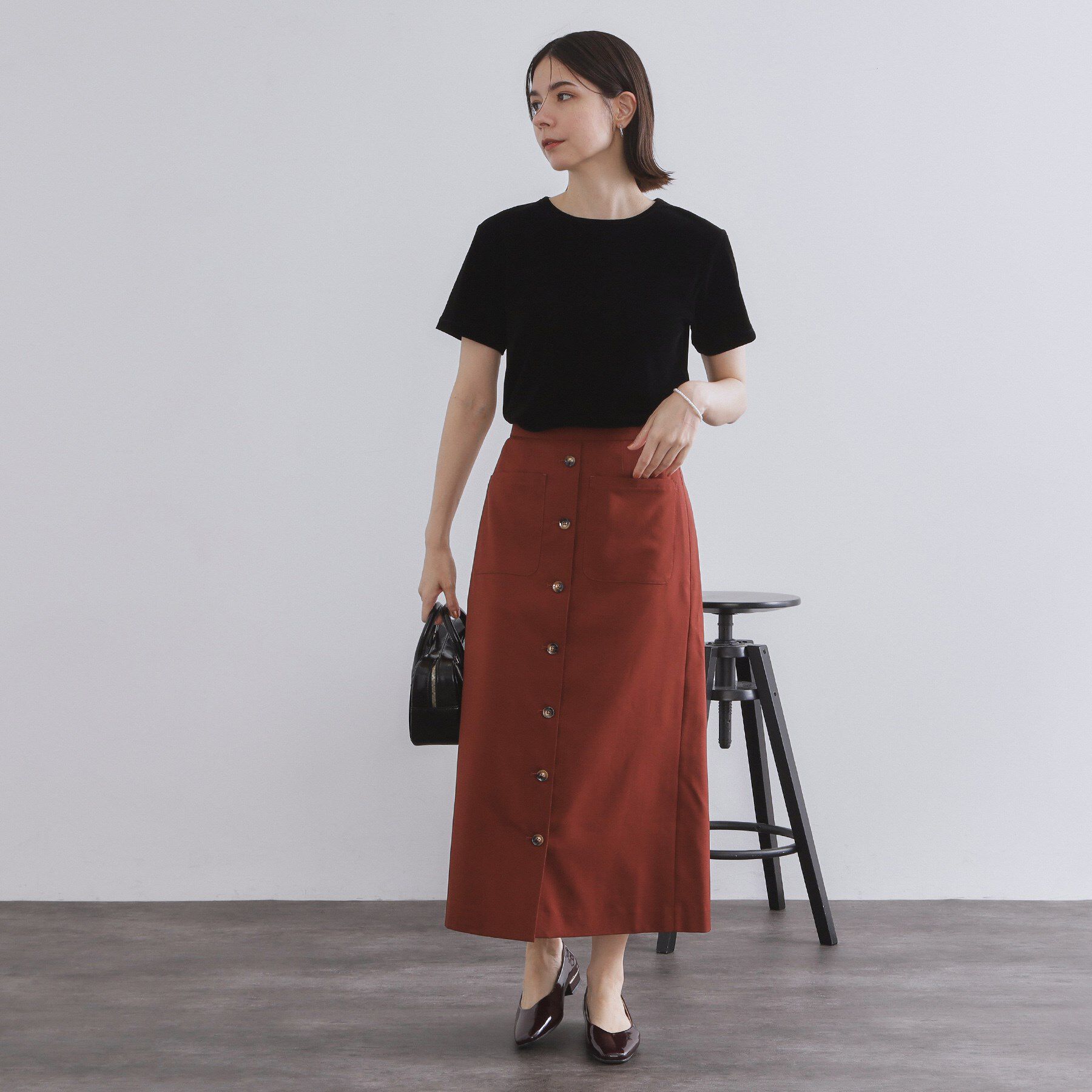 OPAQUE.CLIP「フロッキーチュールTシャツ【洗濯機洗い可】」|Tシャツ・カットソー|