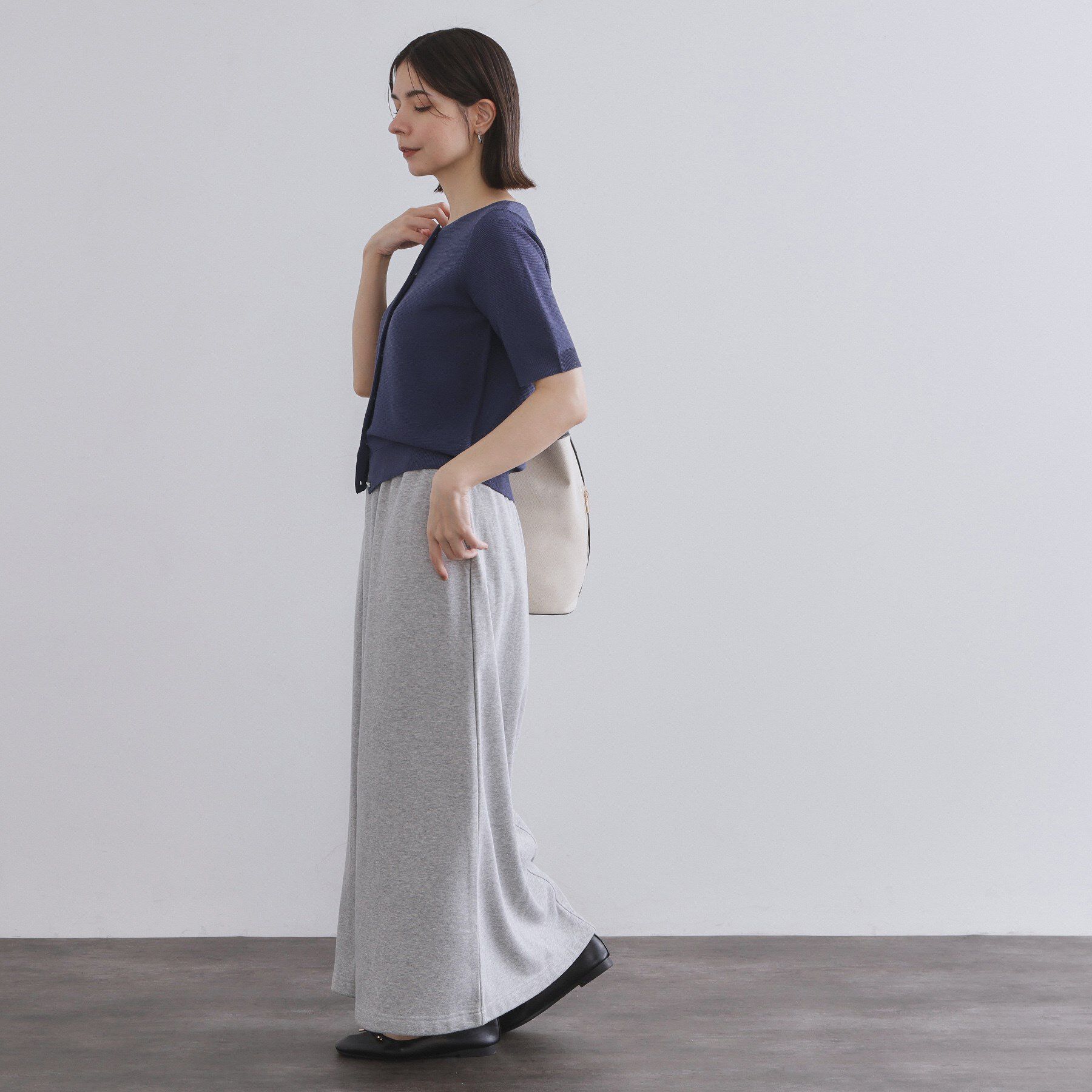 OPAQUE.CLIP「ガーダーニットカーディガン【UVケア/洗濯機洗い可】」|カーディガン|