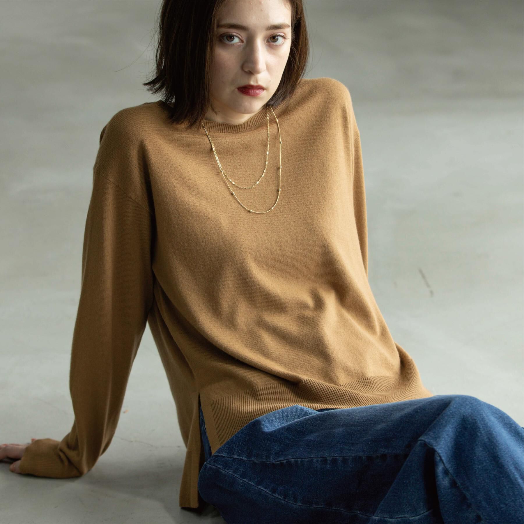 OPAQUE.CLIP「ボートネックニット/エクストラファインメリノウール【THEシリーズ/洗濯機OK】」|ニット・セーター|