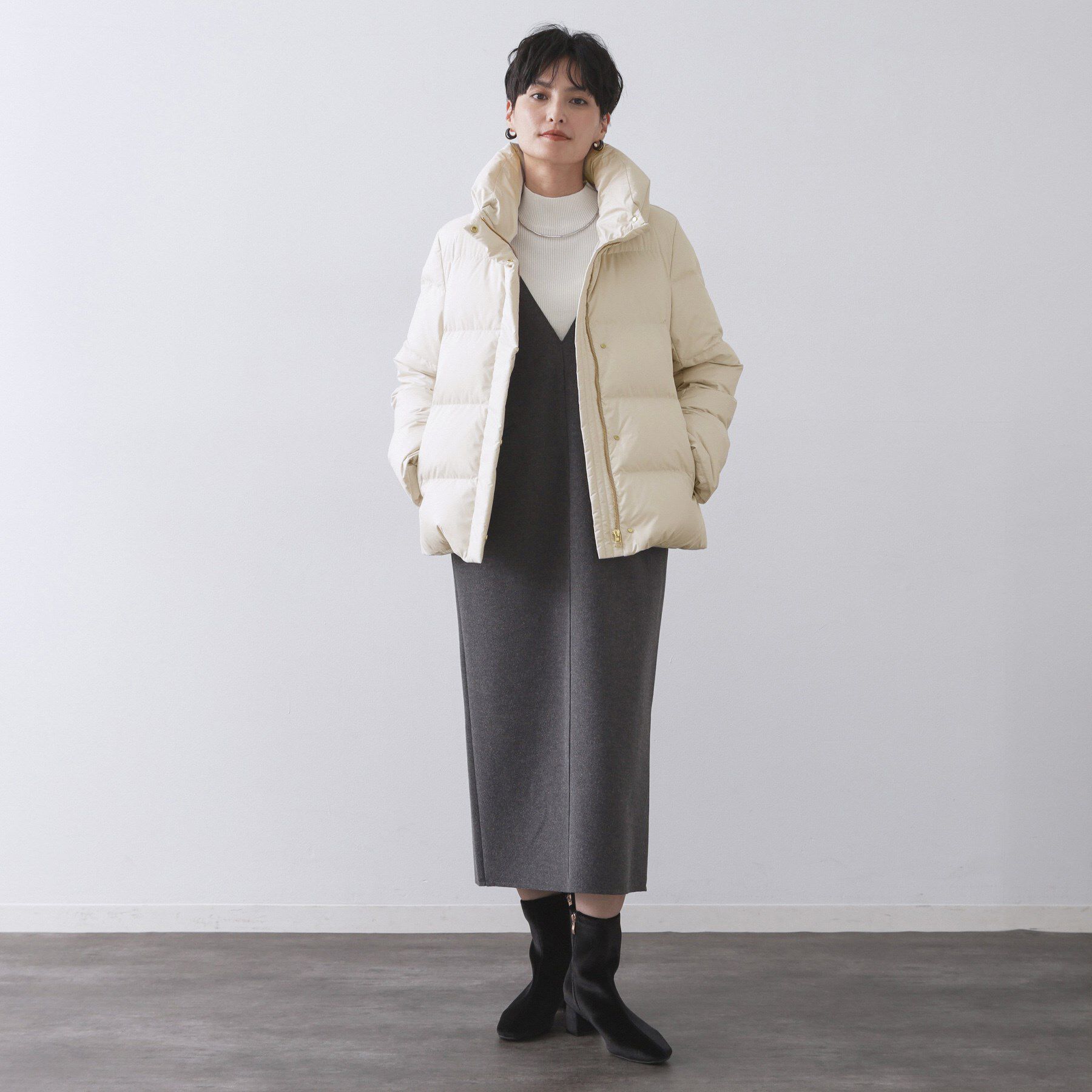 OPAQUE.CLIP「撥水ショートダウン【防風/抗菌防臭/洗濯機洗い可】《SS～LL》」|ダウン|