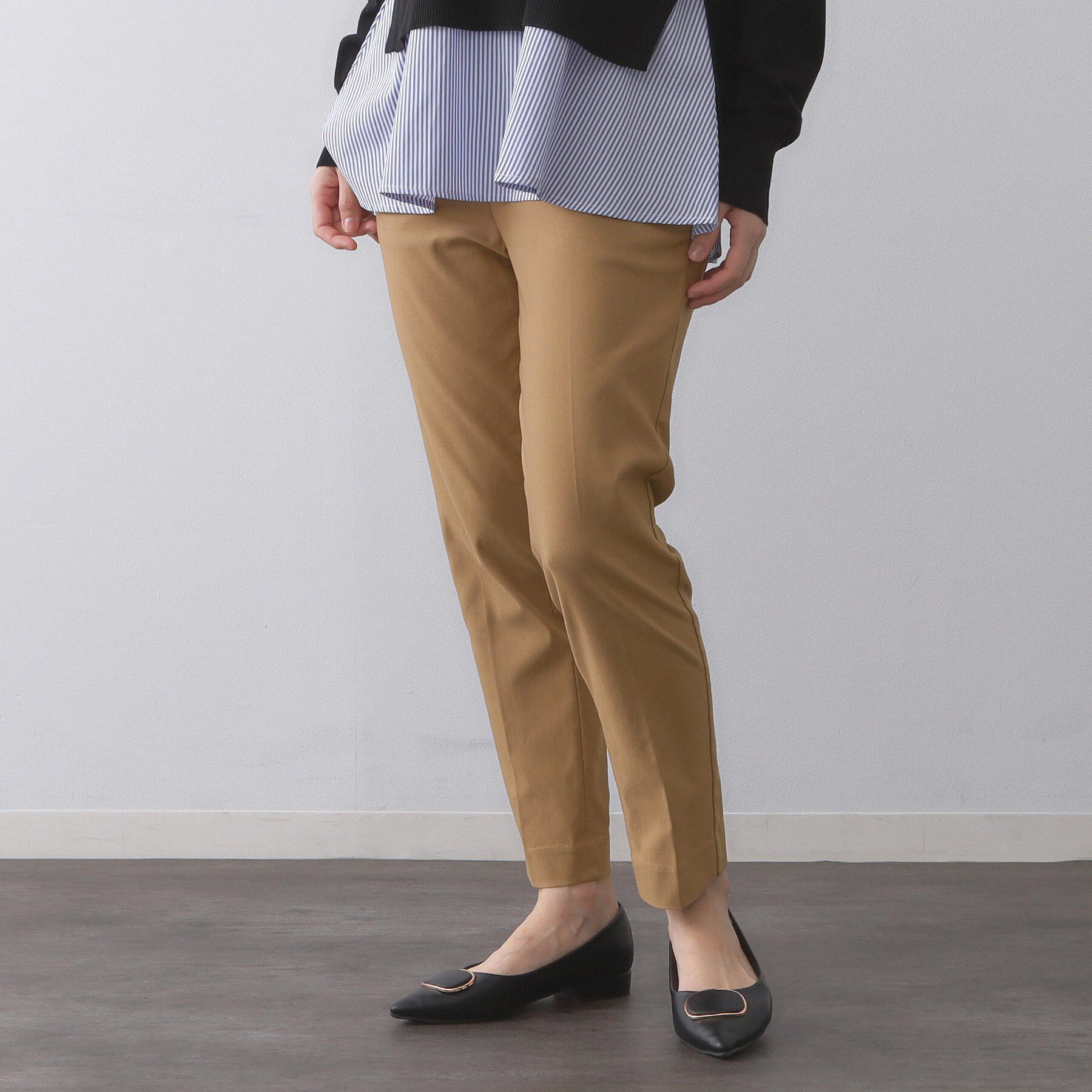 OPAQUE.CLIP「《SS-LLサイズ》ハイストレッチイージースティックパンツ【洗濯機洗い可】」|その他|ベージュ(052)
