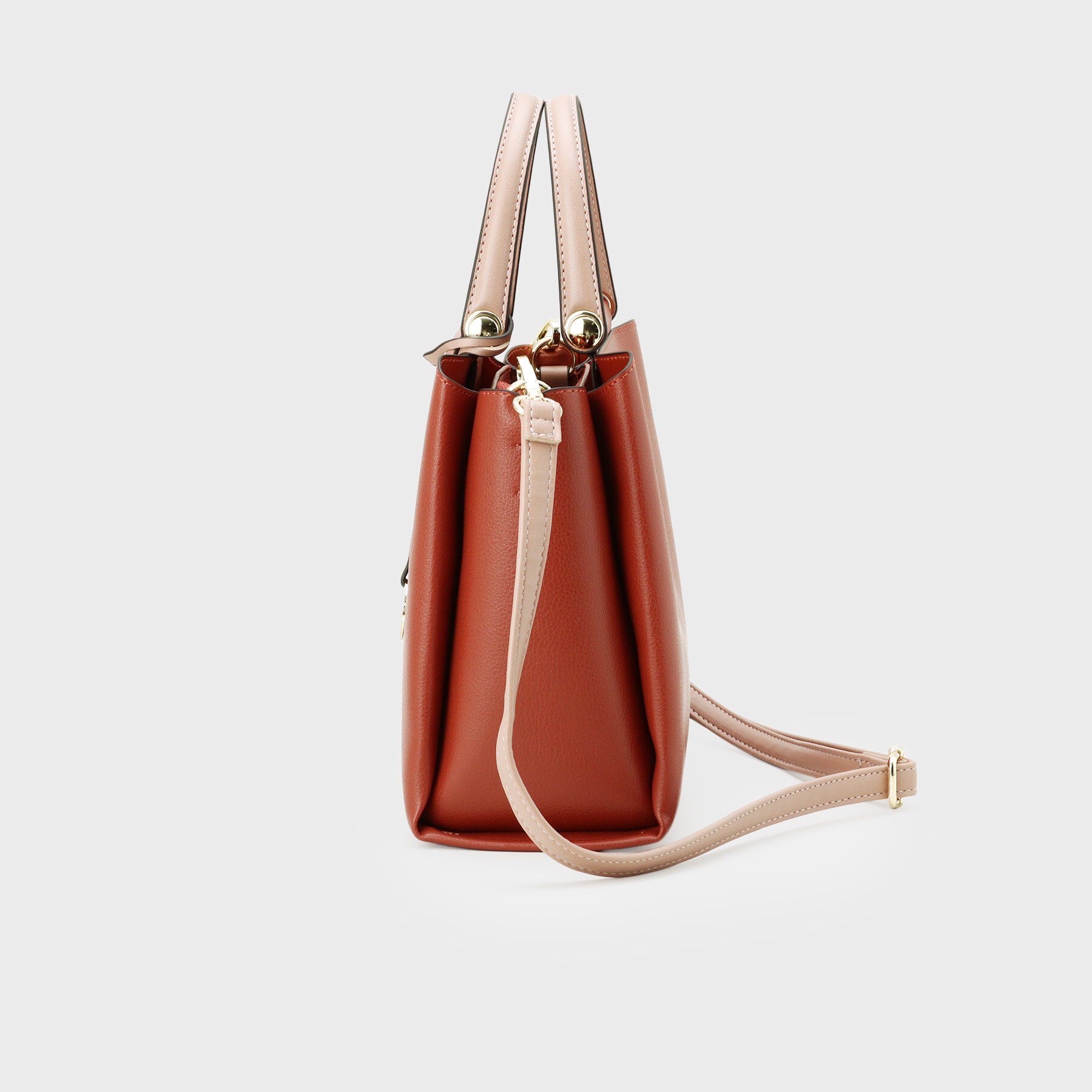 OPAQUE.CLIP「《BAILA掲載》3層仕様バイカラー合皮ミドルトートバッグ【軽量／2WAY】」|トートバッグ|