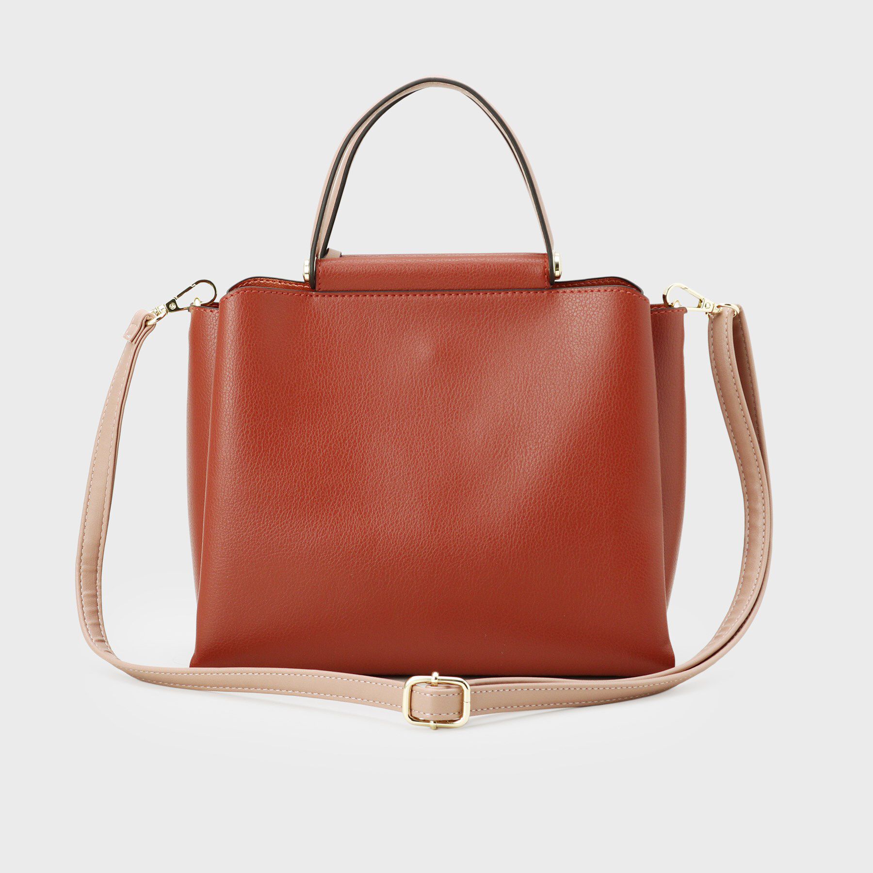 OPAQUE.CLIP「《BAILA掲載》3層仕様バイカラー合皮ミドルトートバッグ【軽量／2WAY】」|トートバッグ|