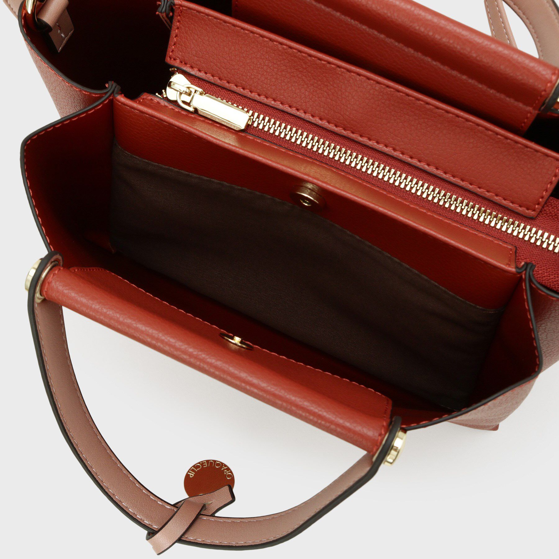 OPAQUE.CLIP「《BAILA掲載》3層仕様バイカラー合皮ミドルトートバッグ【軽量／2WAY】」|トートバッグ|