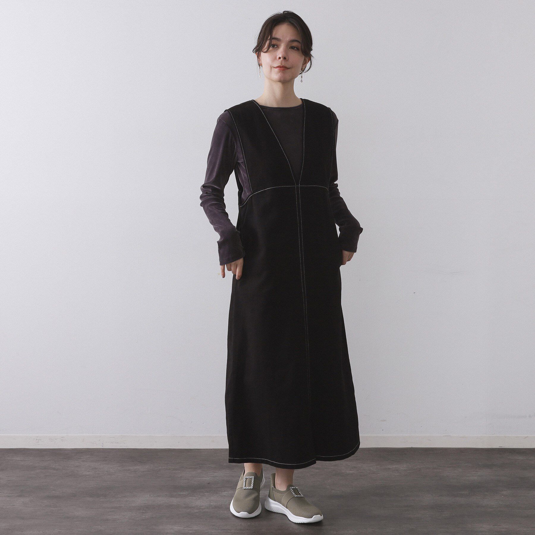 OPAQUE.CLIP「【軽量】ビジュー付きニットスニーカー」|スニーカー|