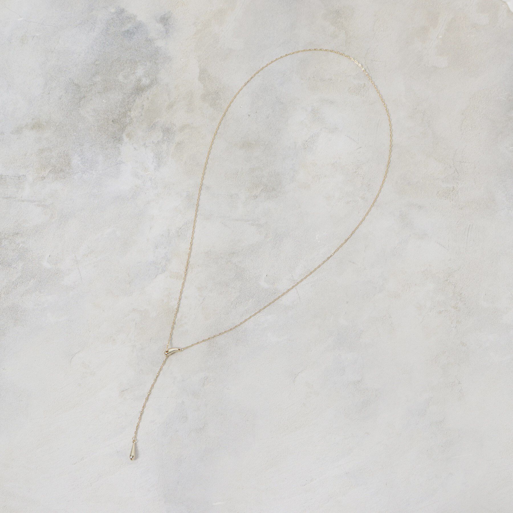 OPAQUE.CLIP「しずくメタルY字スライドチェーンネックレス」|ネックレス|