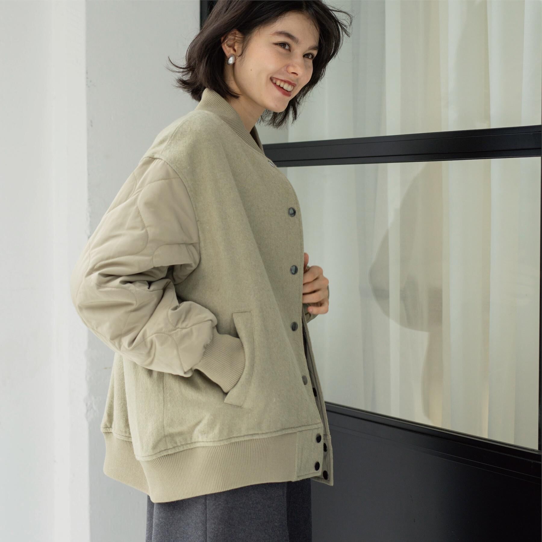 OPAQUE.CLIP「《リバーシブル》キルティングブルゾン」|ブルゾン・スタジャン|