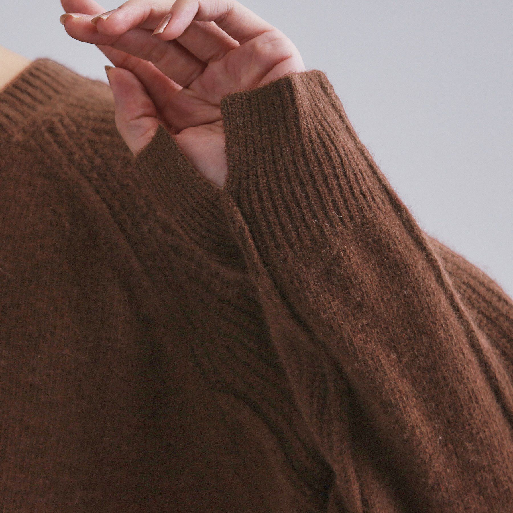 OPAQUE.CLIP「【es】メリノウール クルーミドルゲージニット」|ニット・セーター|