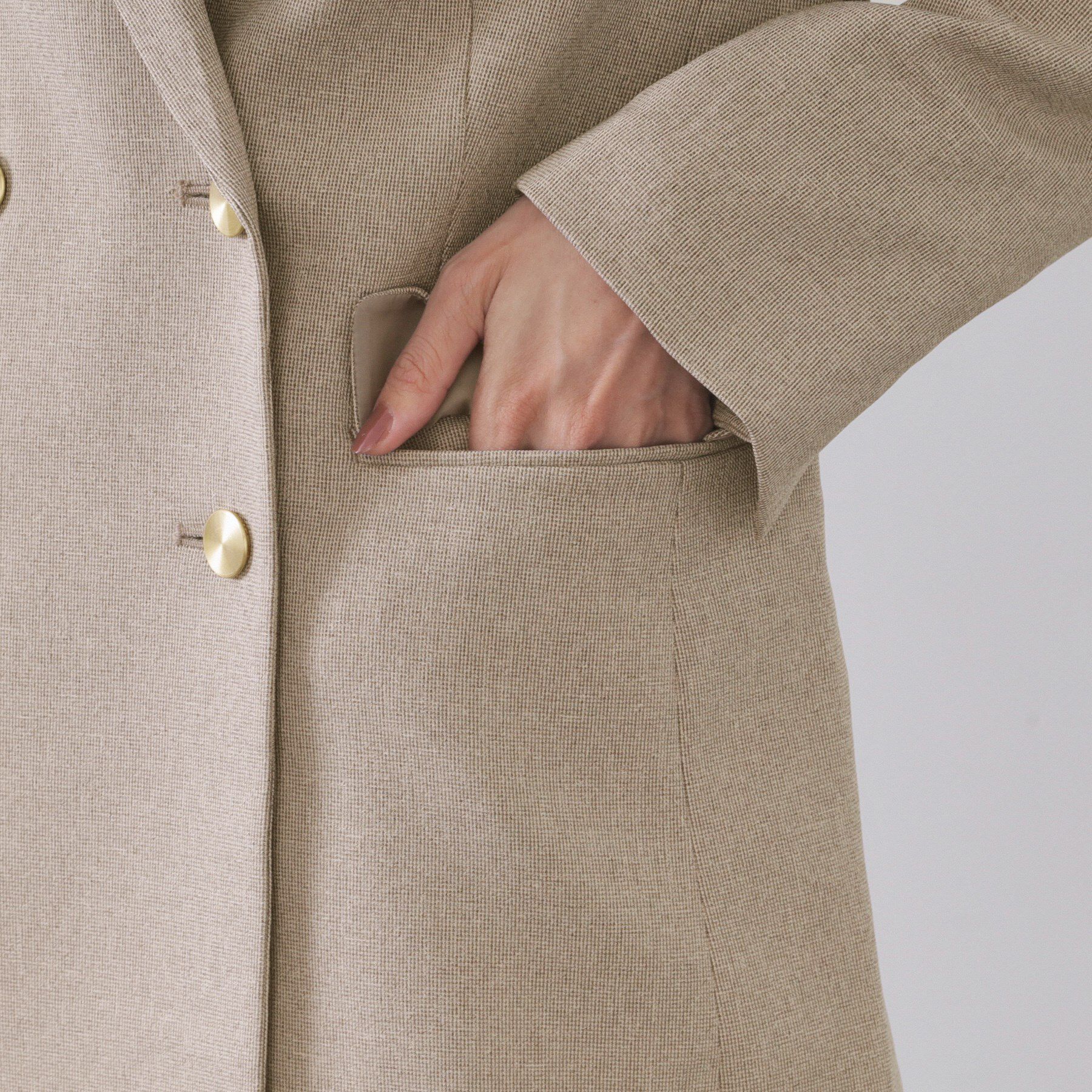 OPAQUE.CLIP「ストレッチダブルブレストテーラードジャケット/セットアップ対応可【洗濯機OK】」|テーラードジャケット|