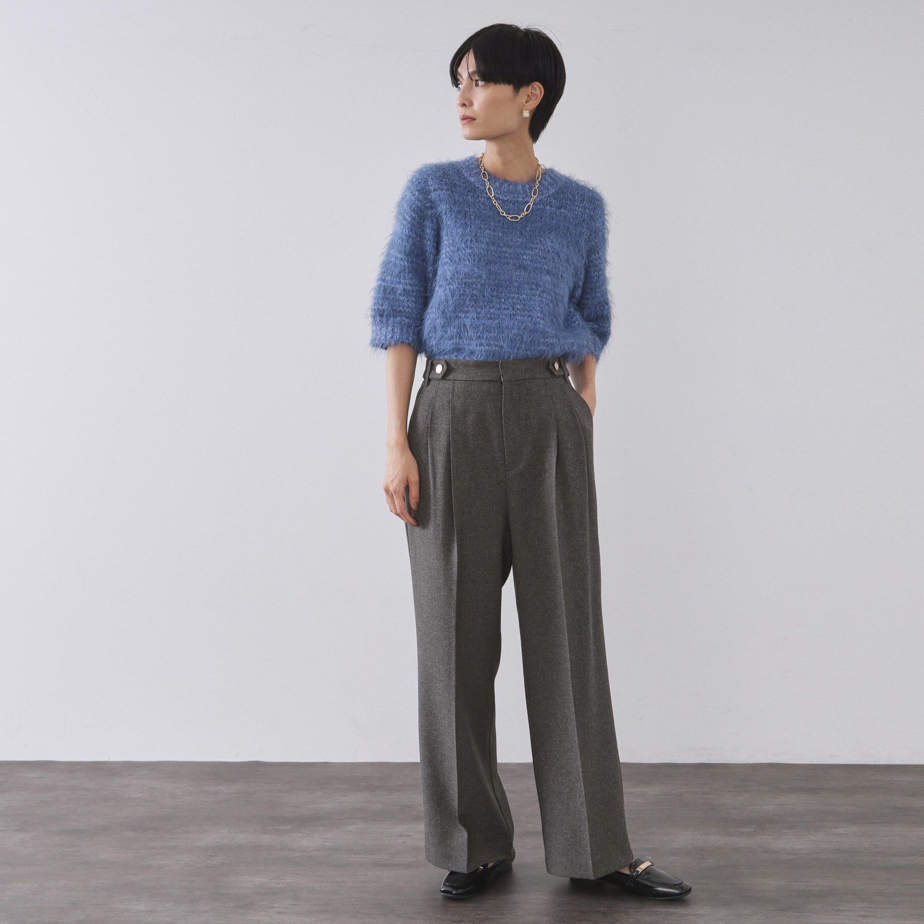 OPAQUE.CLIP「ストレッチタックワイドパンツ/セットアップ対応可【洗濯機OK】」|その他|