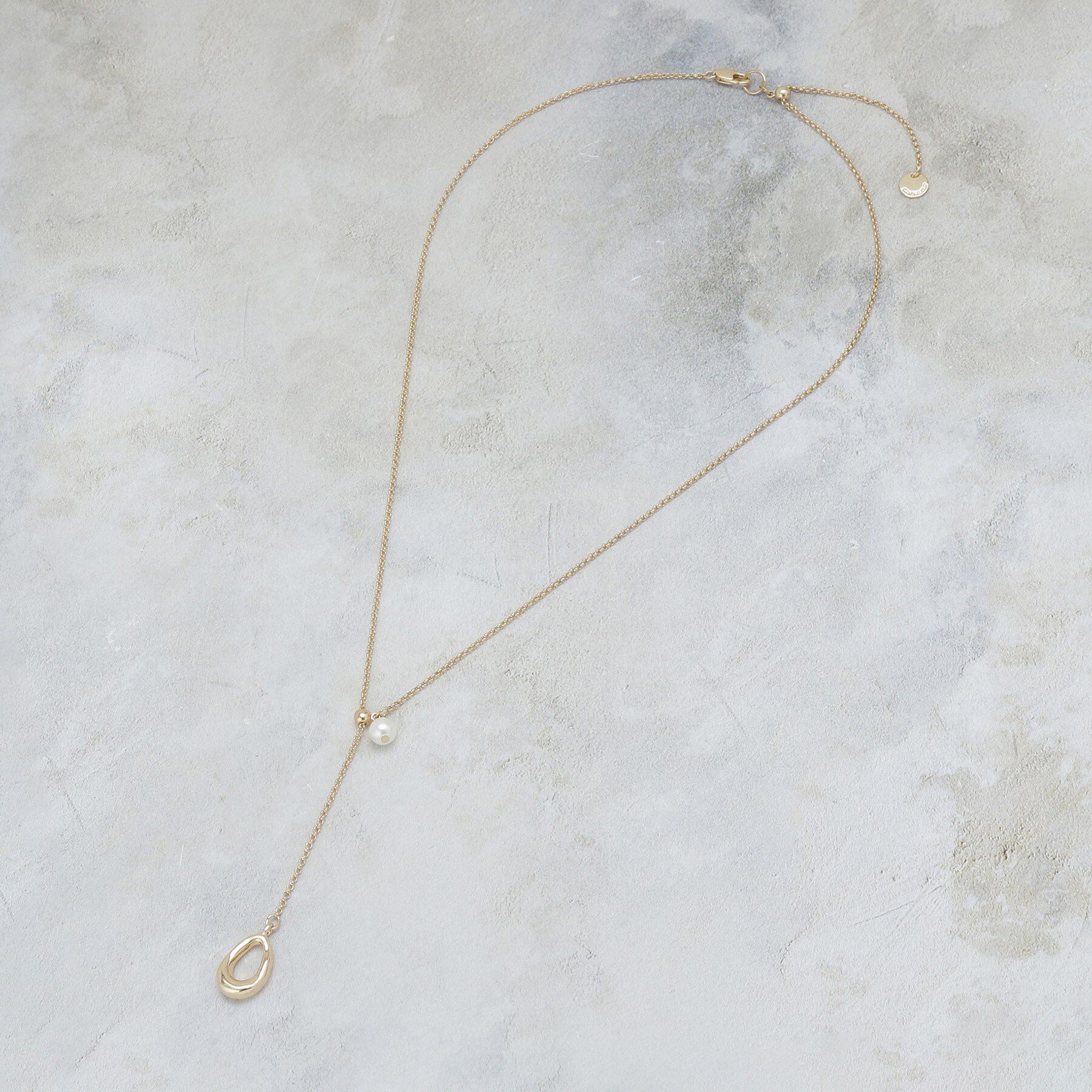 OPAQUE.CLIP「【2WAY】Y字パール調ネックレス」|ネックレス|