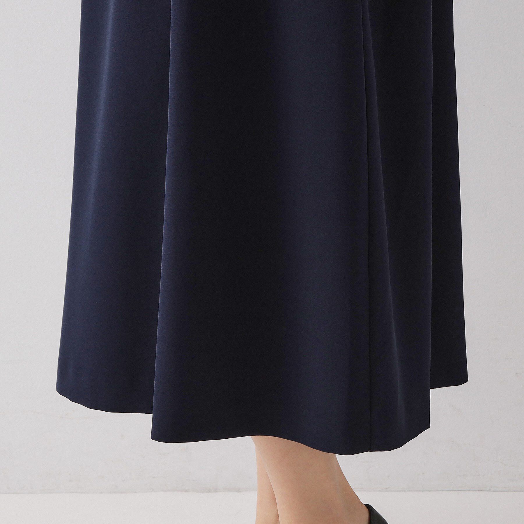 OPAQUE.CLIP「≪通勤・セレモニー対応≫フィットアンドフレアワンピースダブルクロス【洗濯機OK】」|ワンピース|