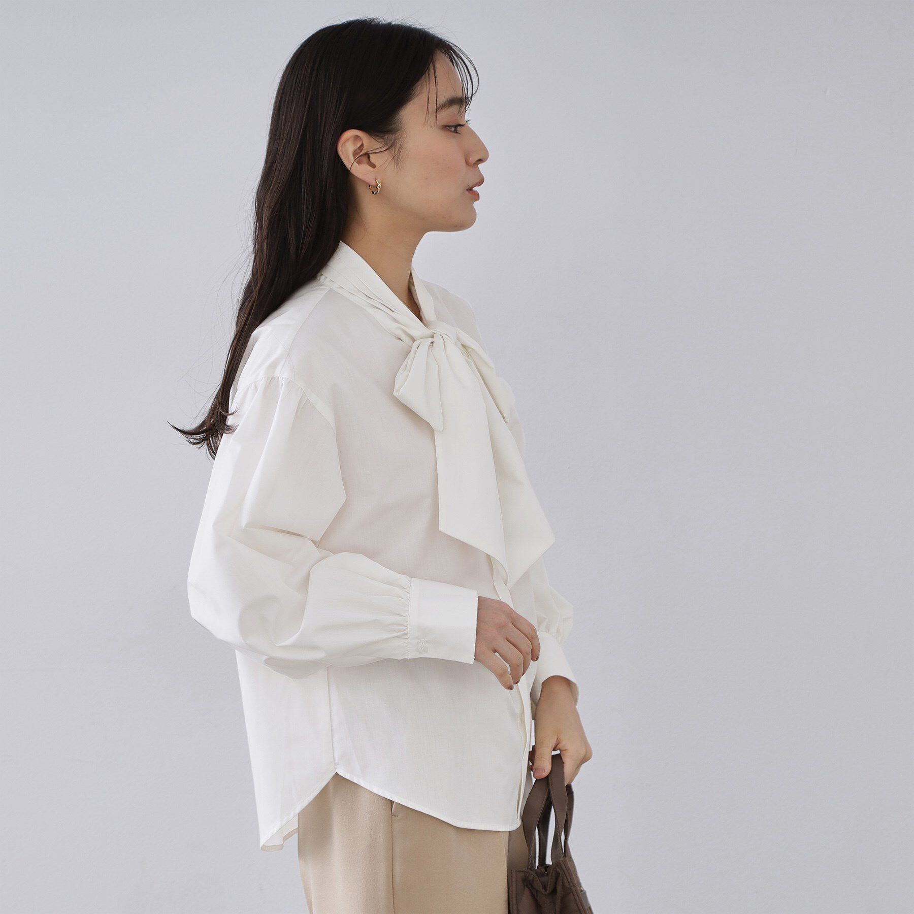 OPAQUE.CLIP「ボウタイブラウス【洗濯機OK】」|シャツ・ブラウス|