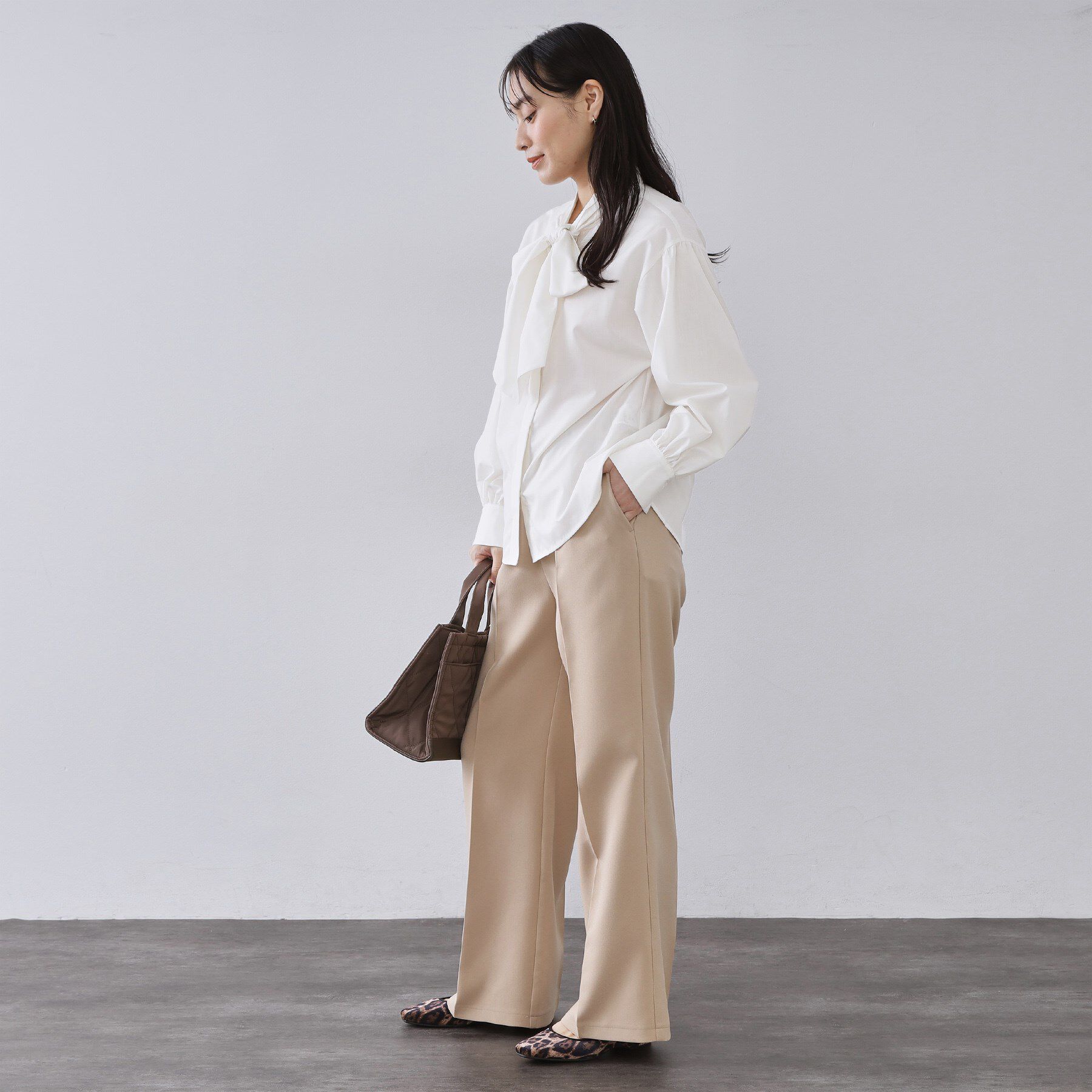 OPAQUE.CLIP「ボウタイブラウス【洗濯機OK】」|シャツ・ブラウス|