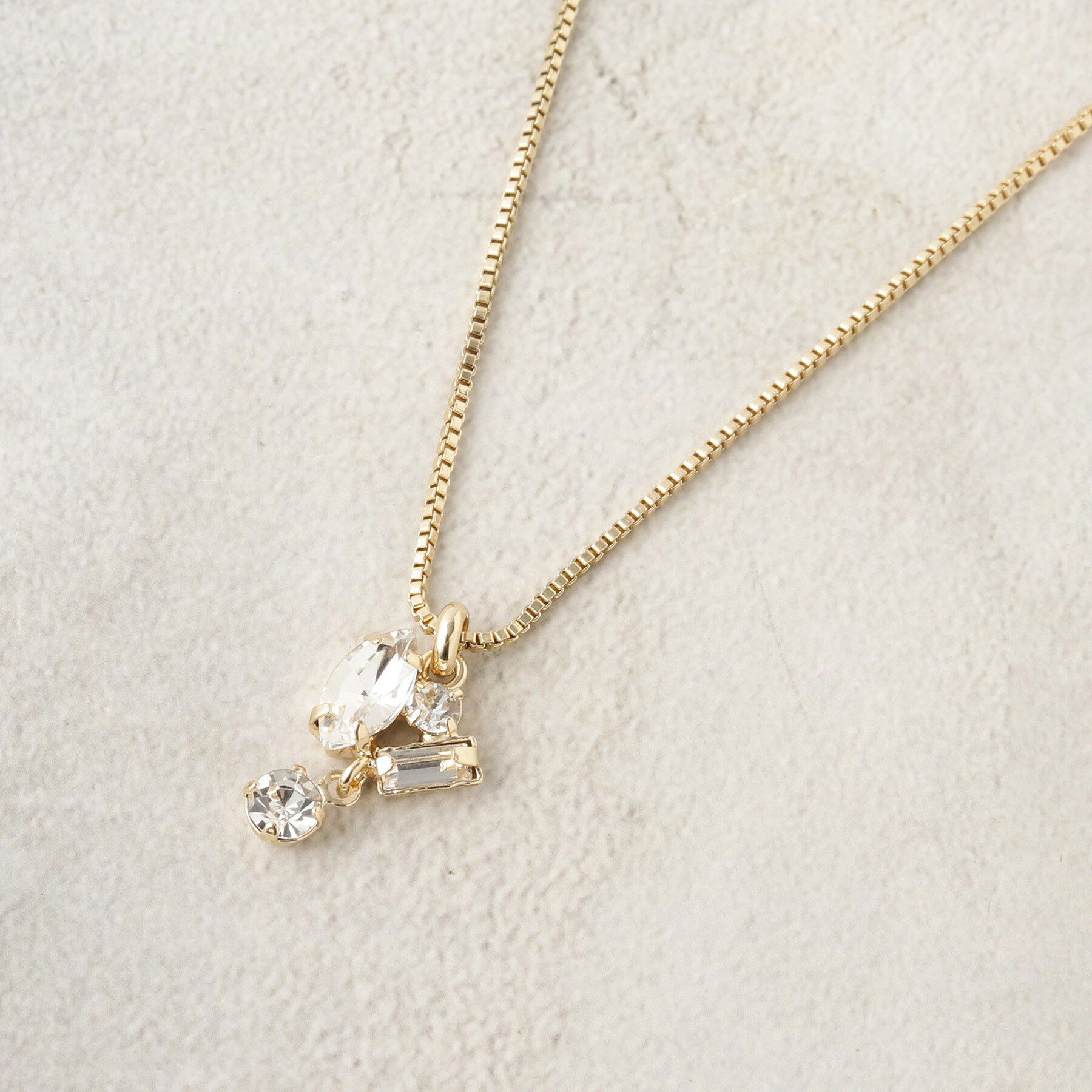 OPAQUE.CLIP「ビジュー付きスライドネックレス」|ネックレス|