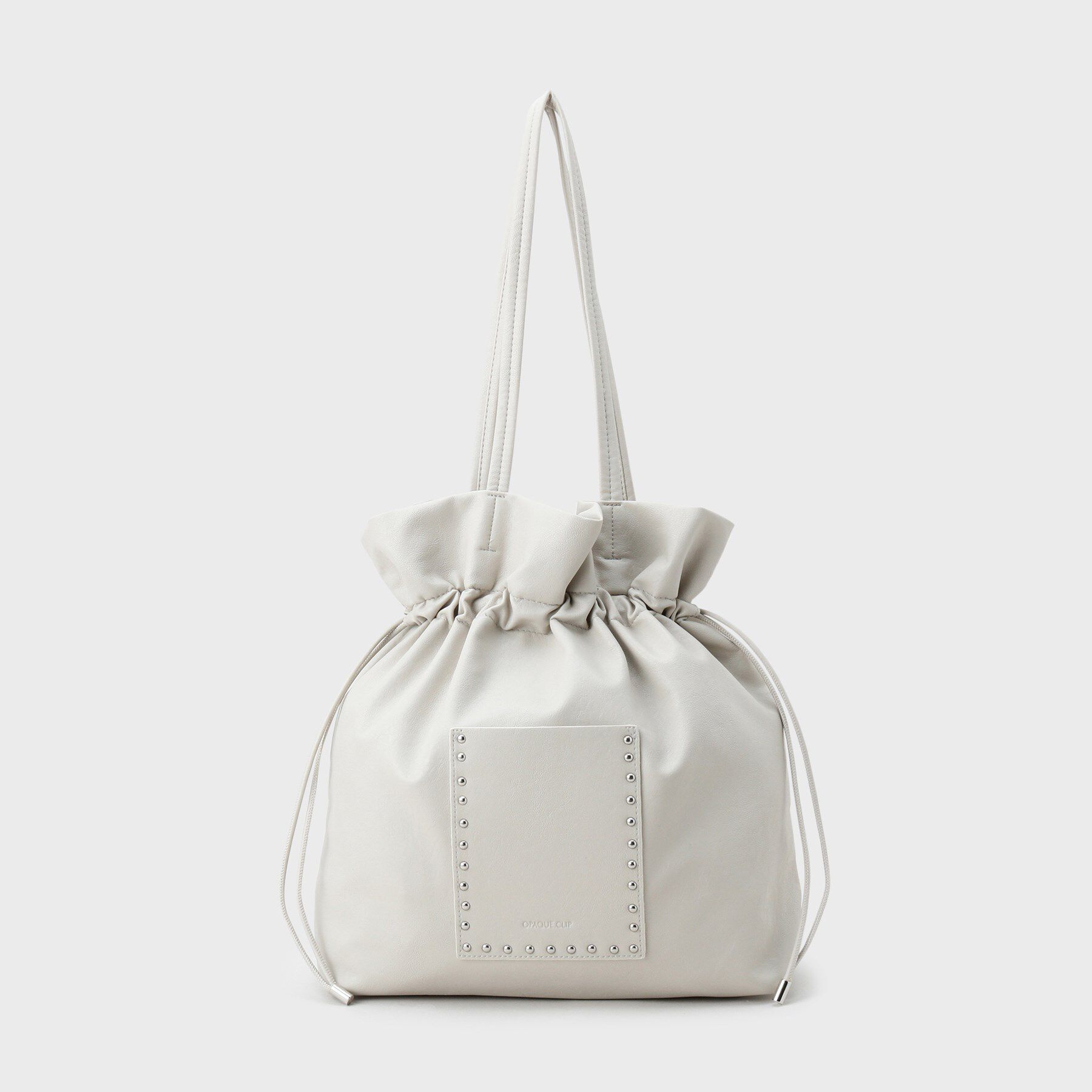 OPAQUE.CLIP「素材アソートドロストデザイン巾着トートバッグ【A4サイズ対応】」|トートバッグ|