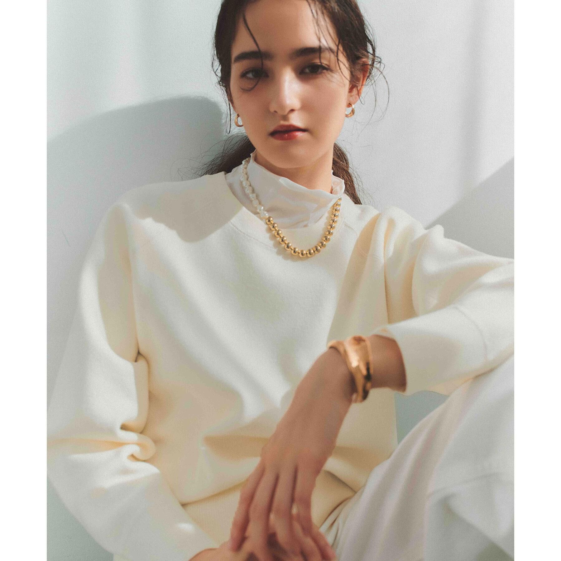 OPAQUE.CLIP「スウェットライクニット【洗濯機OK】」|ニット・セーター|