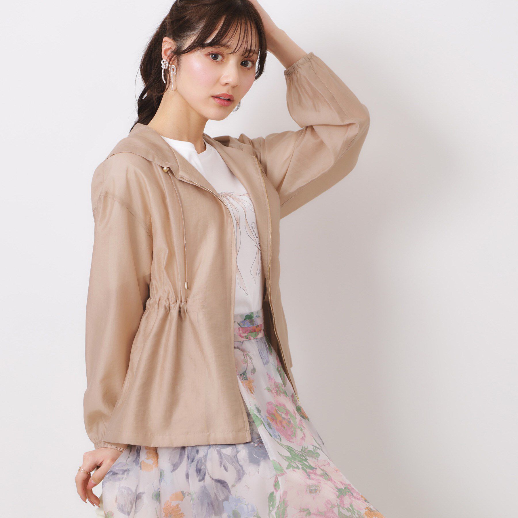 Couture broach「【オシャレな透け感・ペプラム】愛されシアーマンパ」|ブルゾン・スタジャン|