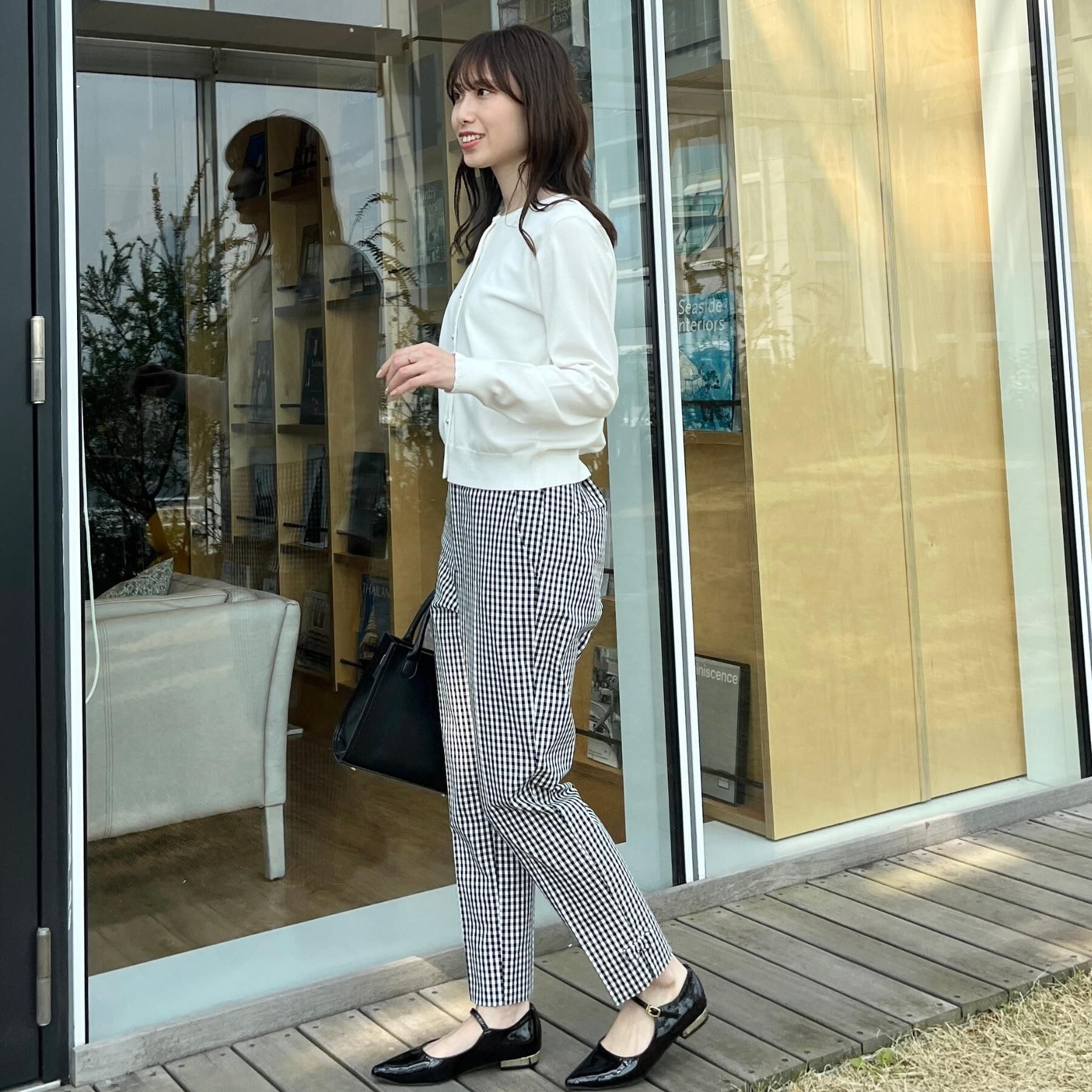 Couture broach「【スッキリ見え・美脚・通勤】リボンポイントサテストパンツ」|その他|