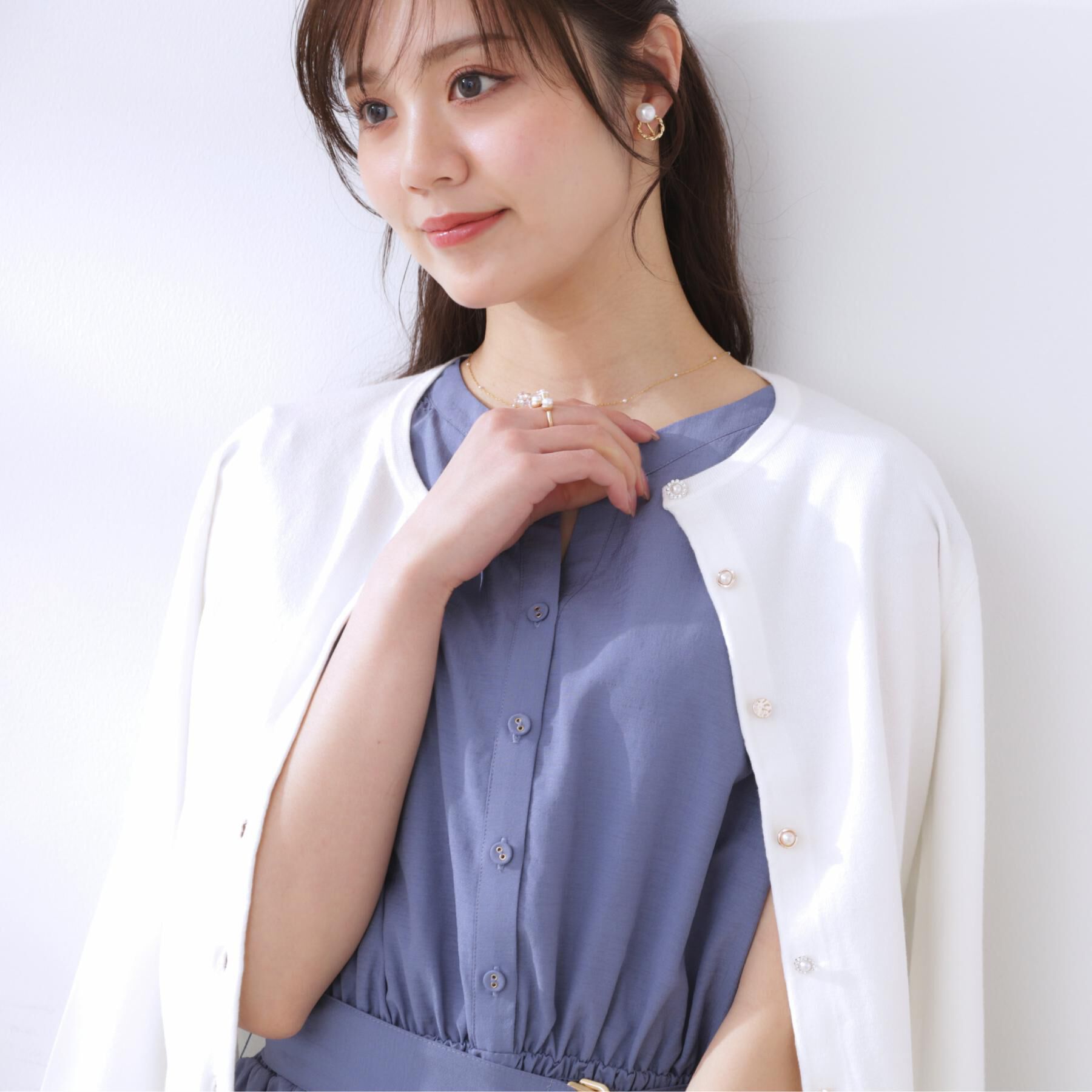 Couture broach「【ドライタッチ・しわになりにくい・通勤】麻調シャツワンピース」|ワンピース|