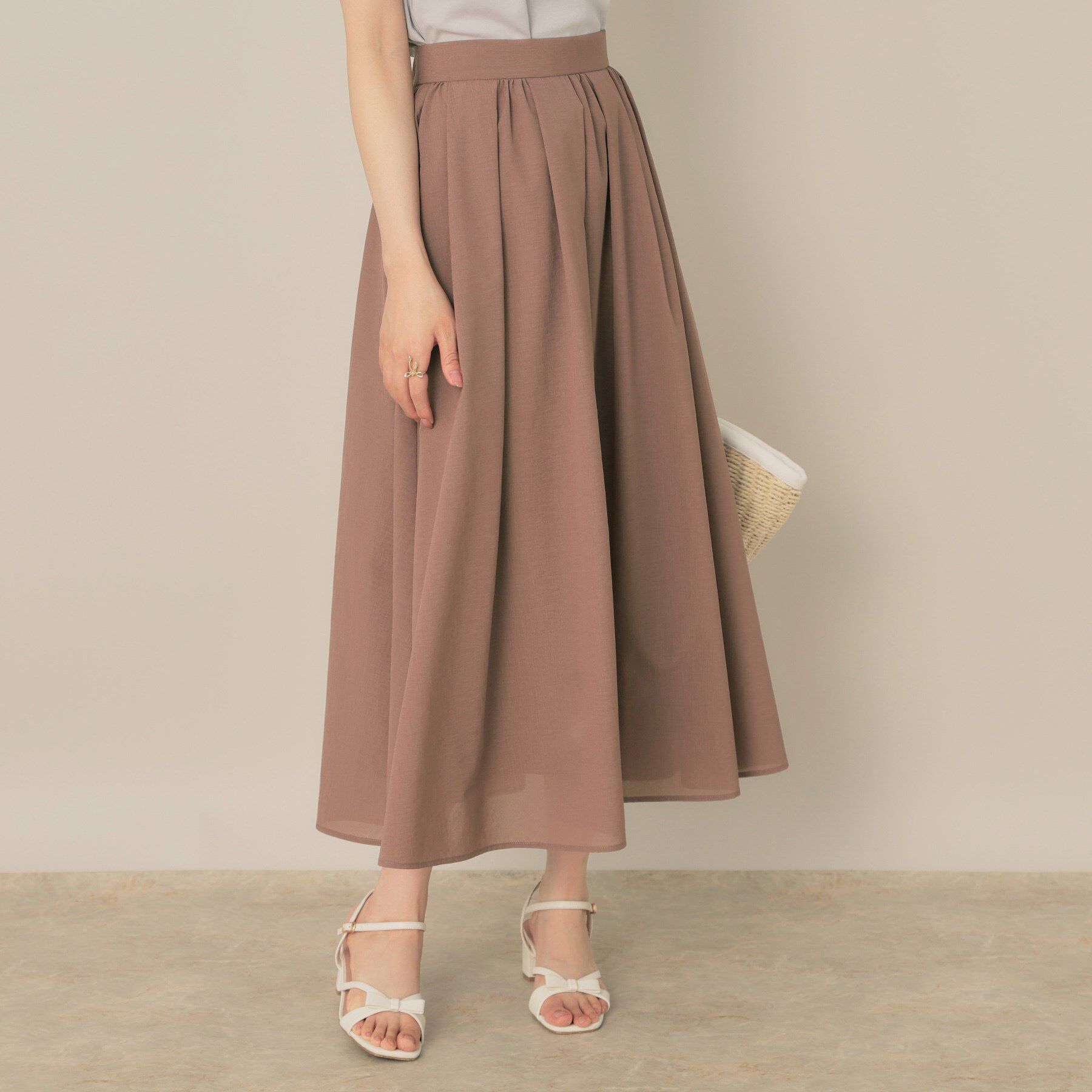 Couture broach「【きれいめ・シアー・通勤】パレットボイルロングスカート」|スカート|