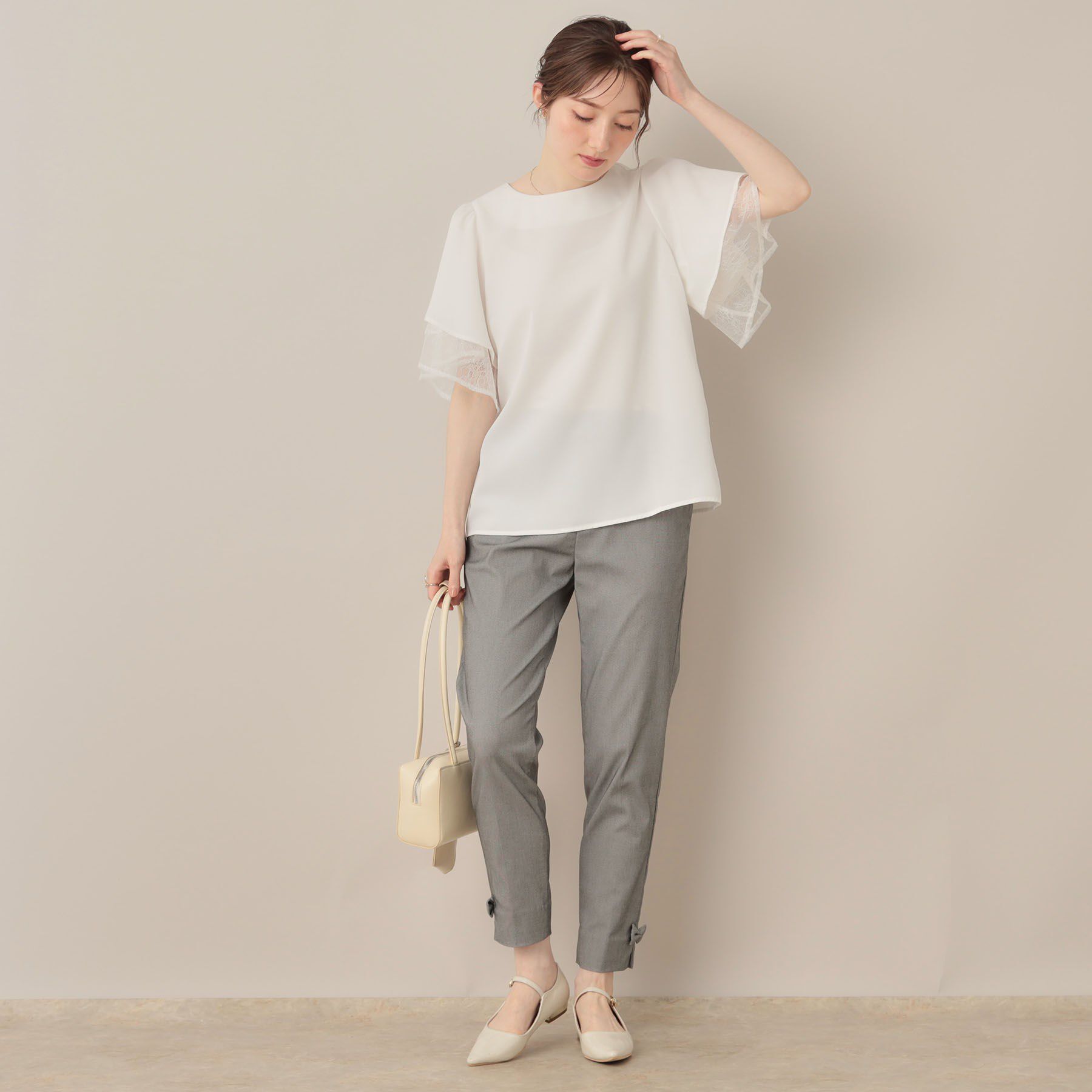 Couture broach「【らくちん・キレイ見え】リボンハイパーストレッチパンツ」|その他|