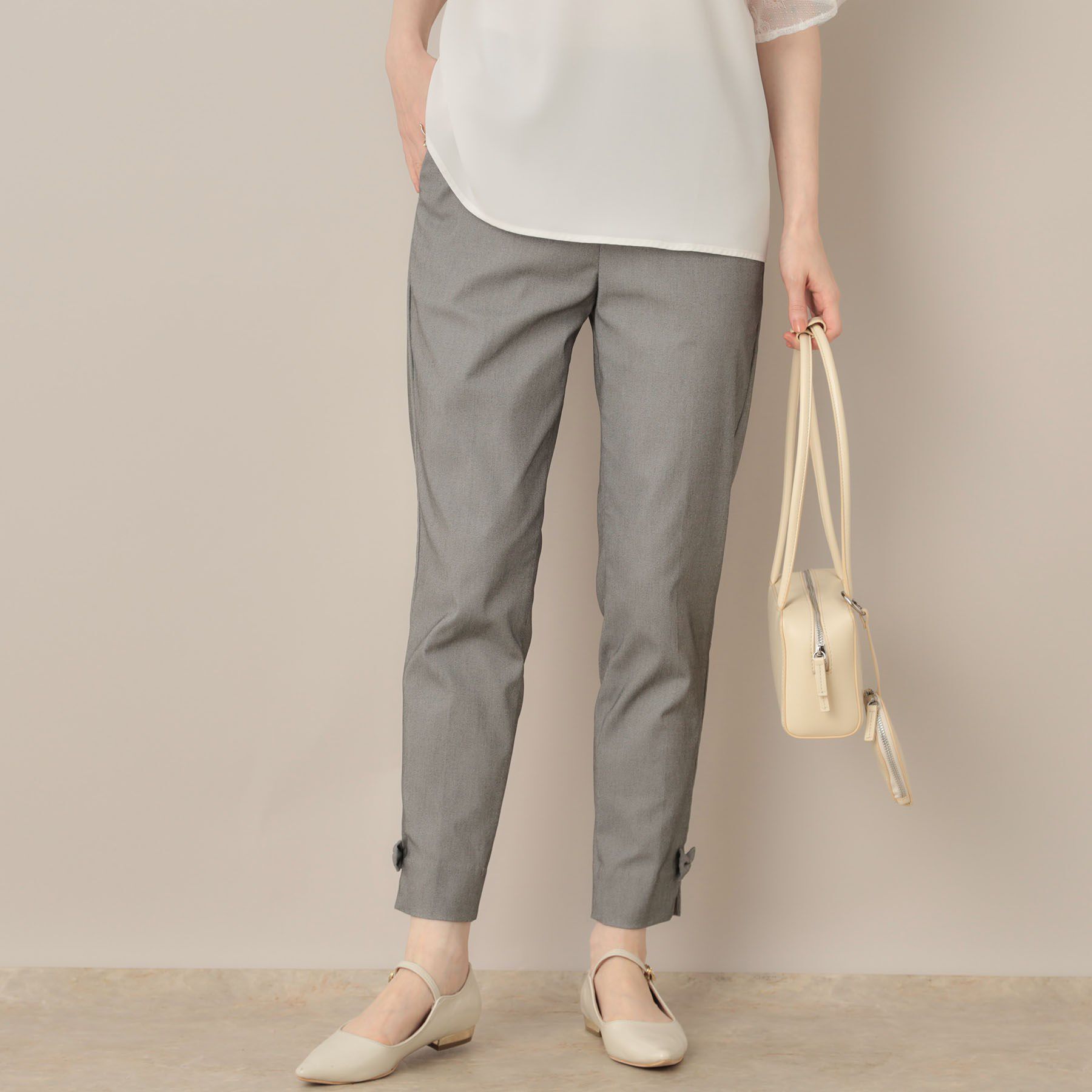 Couture broach「【らくちん・キレイ見え】リボンハイパーストレッチパンツ」|その他|