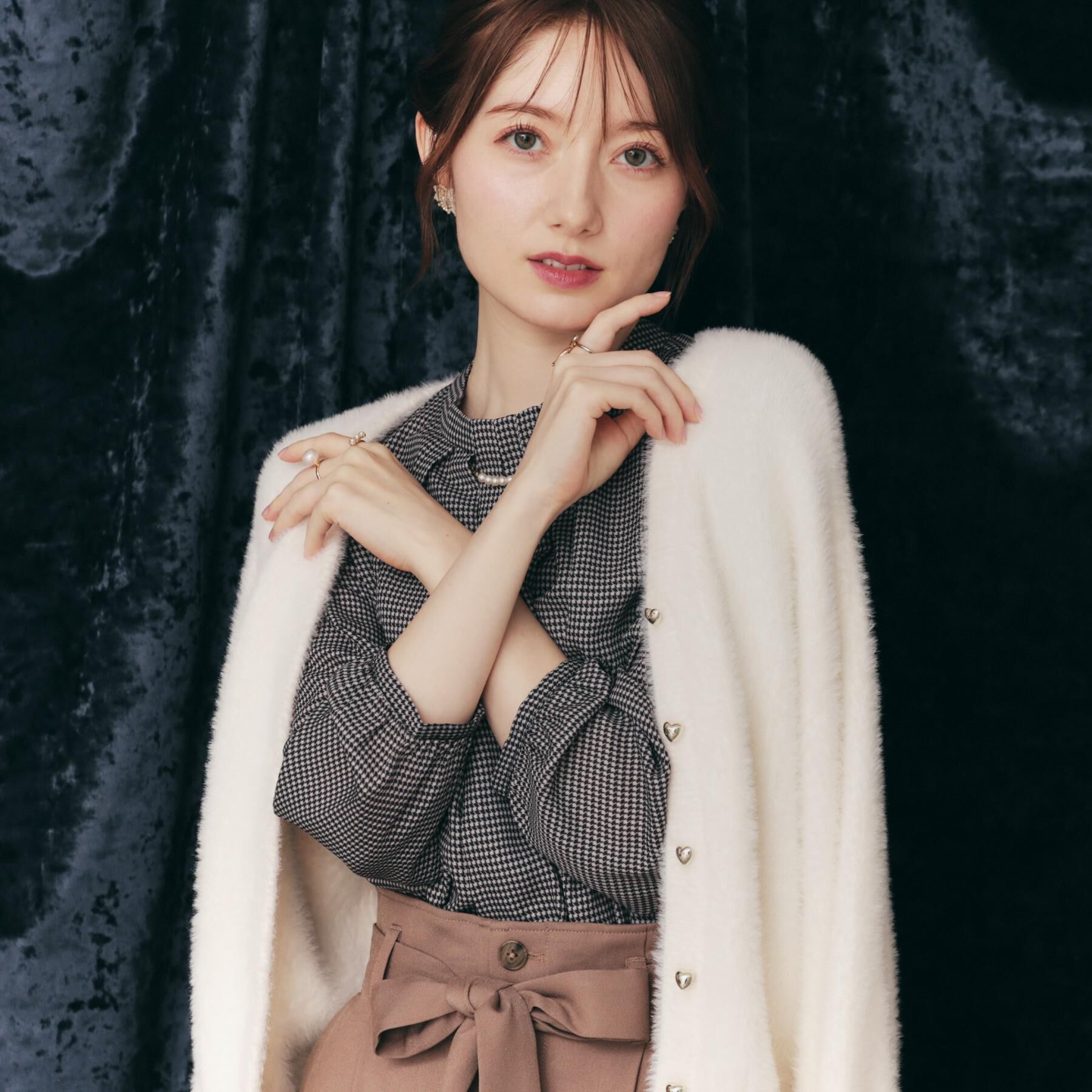 Couture broach「【ふわふわ/前後2WAY】フェザーカーディトップス」|カーディガン|