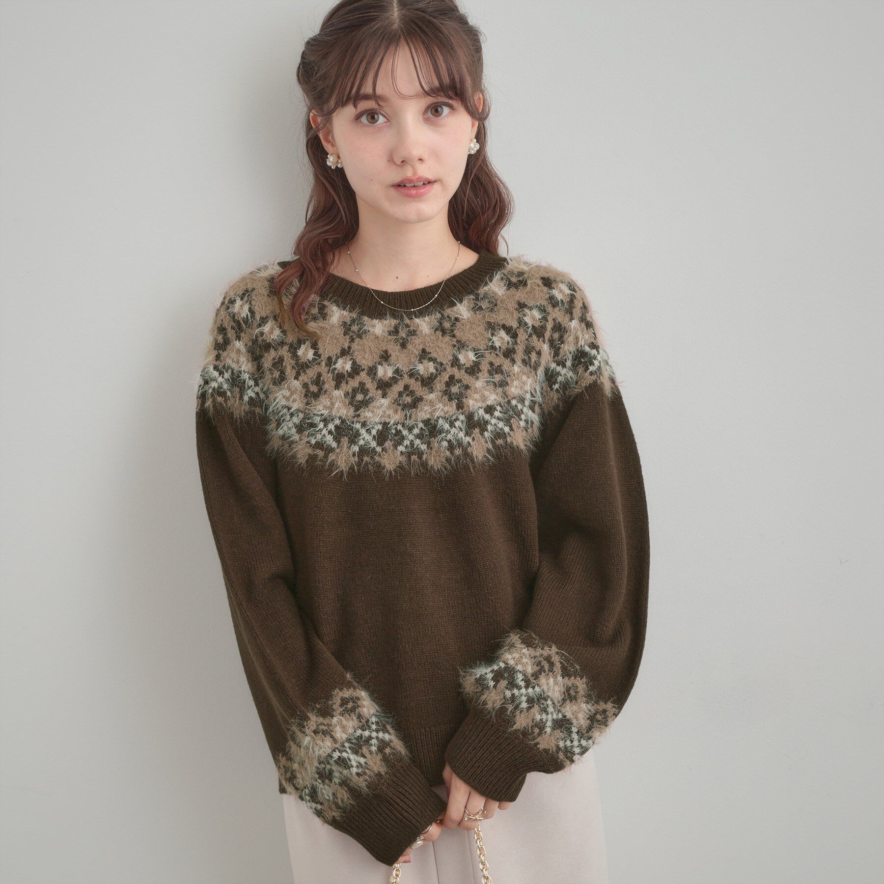 Couture broach「【着映え】求心フェザーニット」|ニット・セーター|