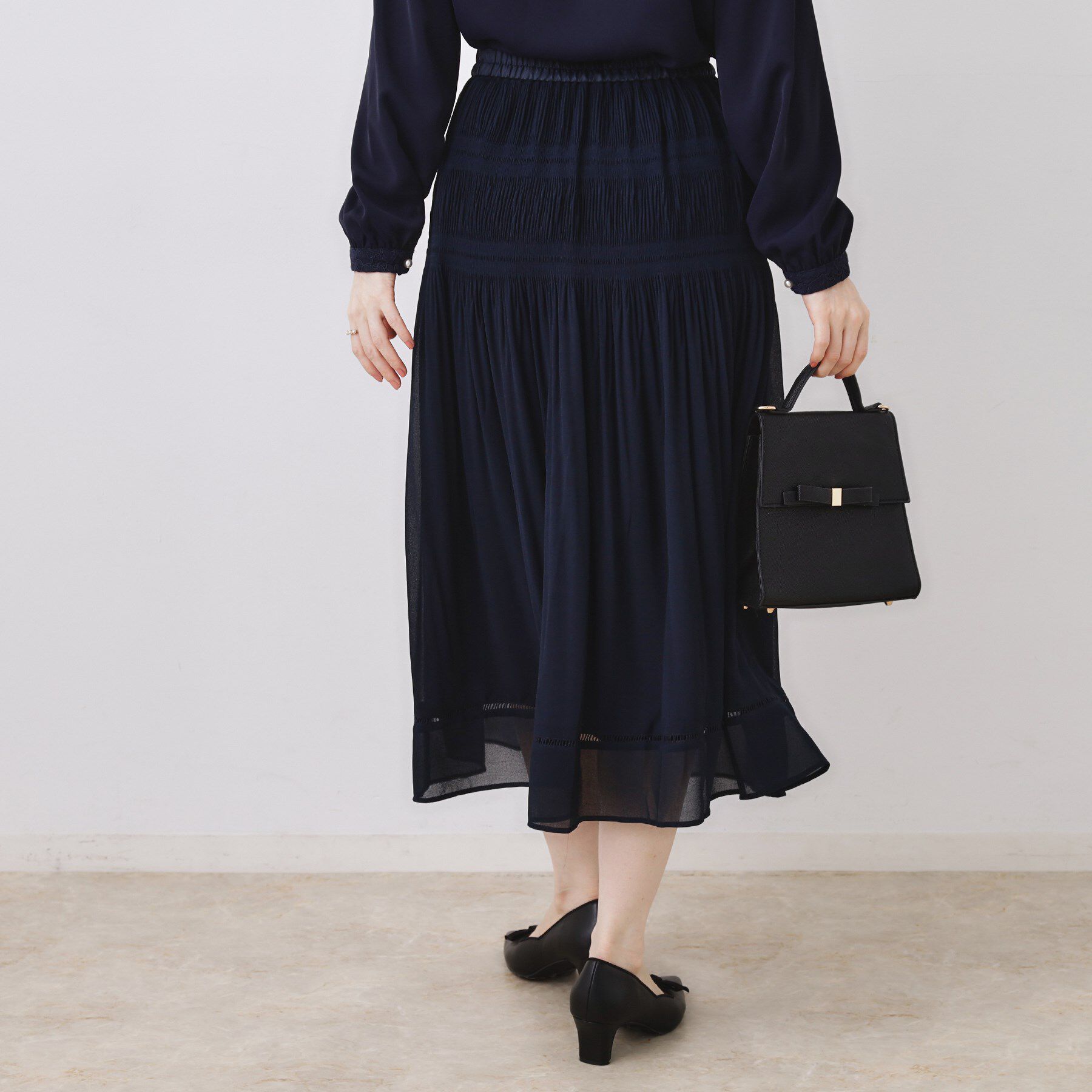 Couture broach「【ハレの日・通勤】マジョリカプリーツスカート」|スカート|