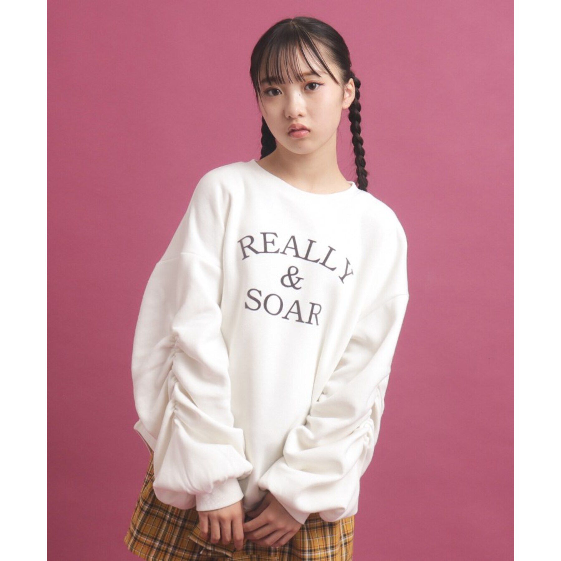 PINK-latte「袖ギャザー裏起毛」|その他|