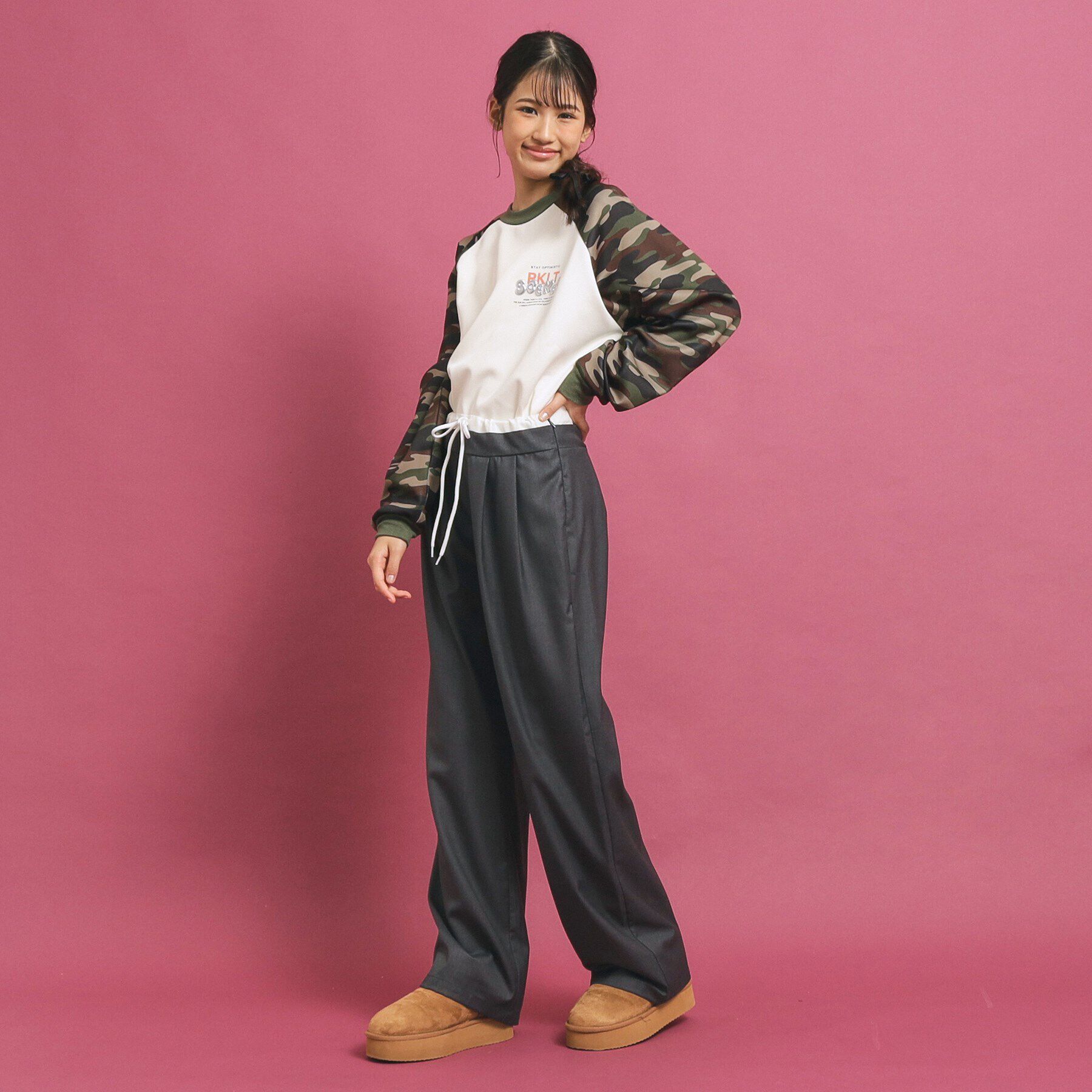 PINK-latte「ウエストレイヤード風パンツ」|その他|