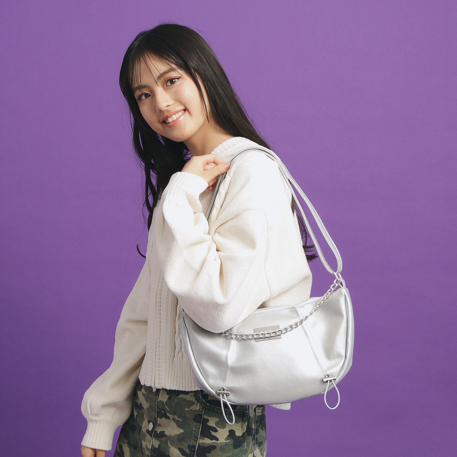 PINK-latte「プレートドロストショルダー」|ショルダー・メッセンジャー|