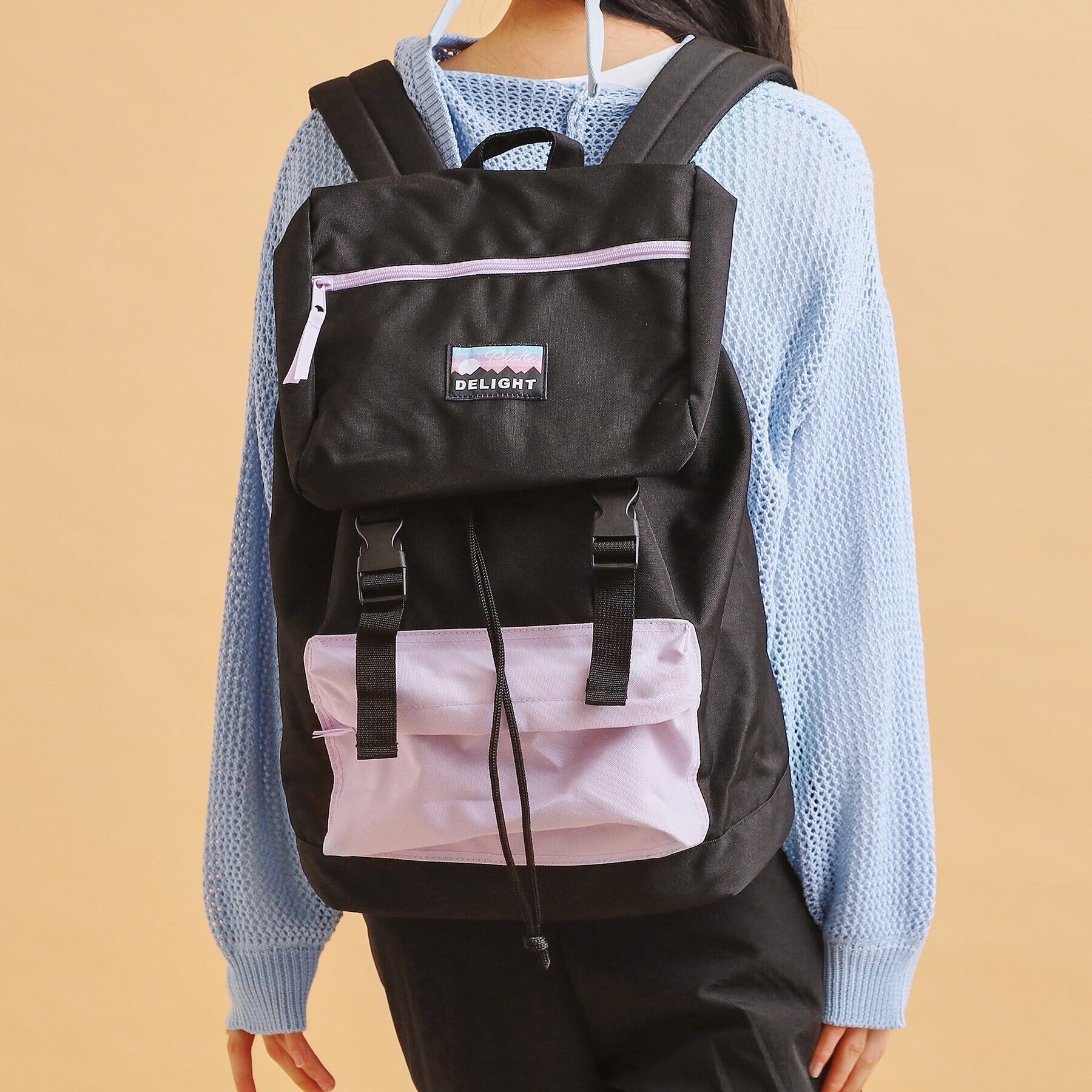 PINK-latte「【容量約２６．５Ｌ】フラップリュック」|リュック|パープル(081)