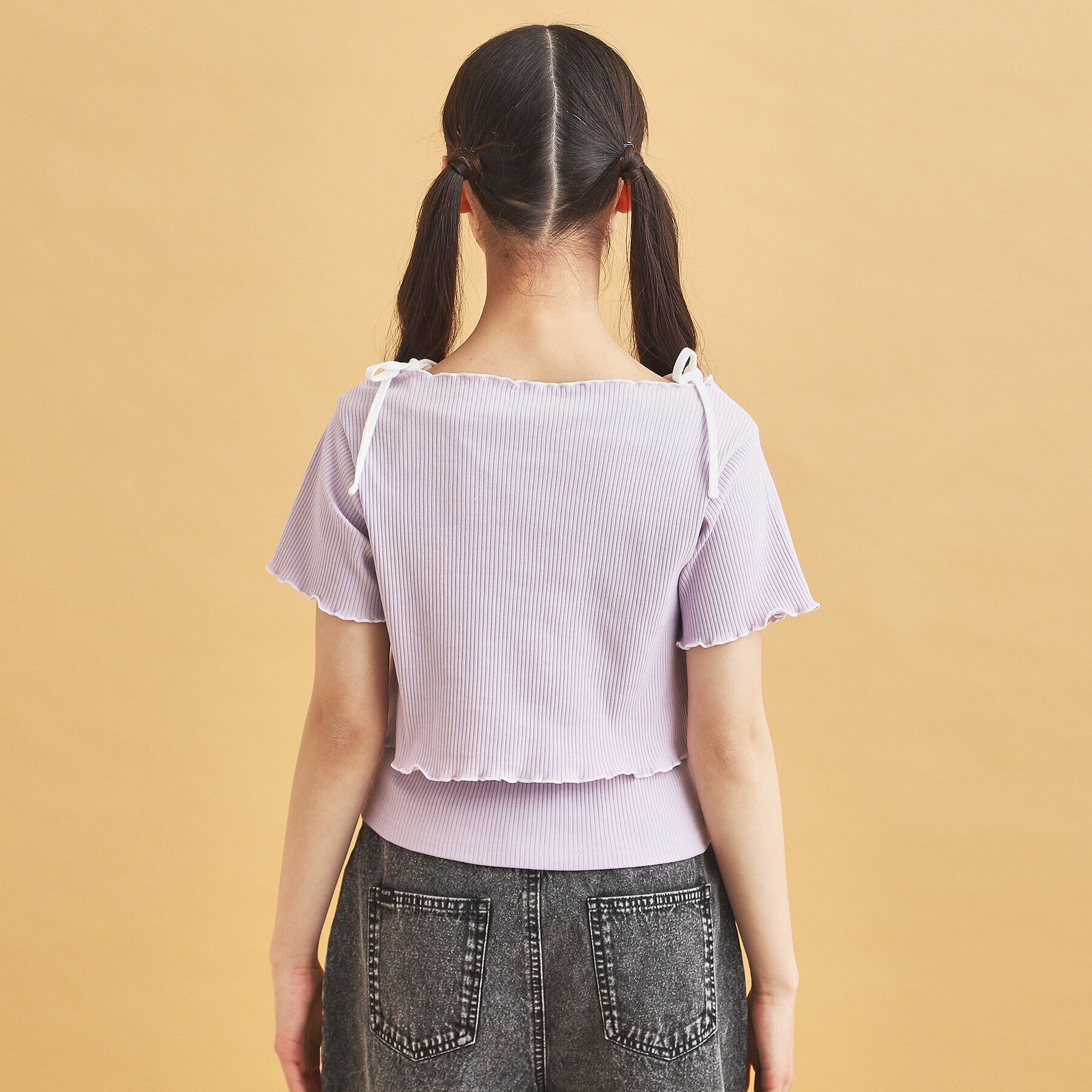 PINK-latte「【セットアイテム】オフショルテレコTシャツ＋テレコキャミ」|その他|