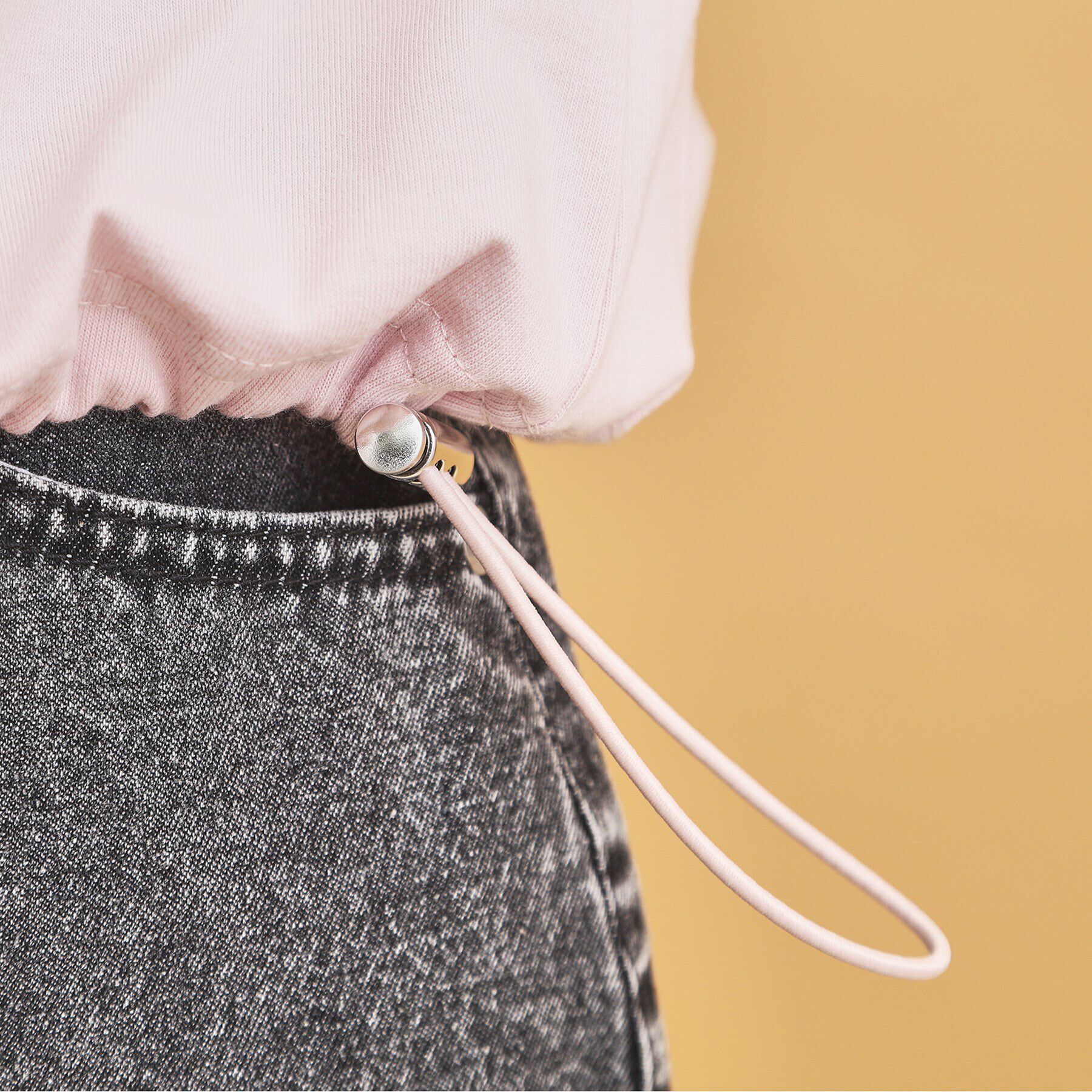 PINK-latte「ドロストリボンタックトップス」|Tシャツ・カットソー|