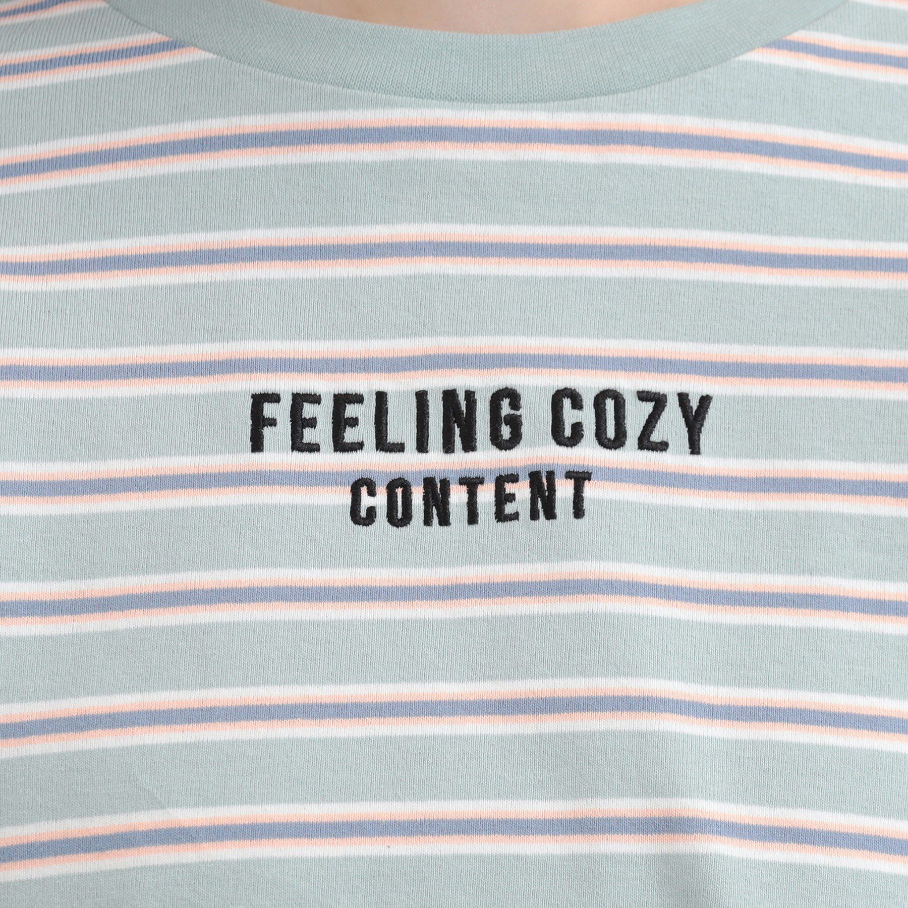 PINK-latte「クロップドボーダーTシャツ」|Tシャツ・カットソー|