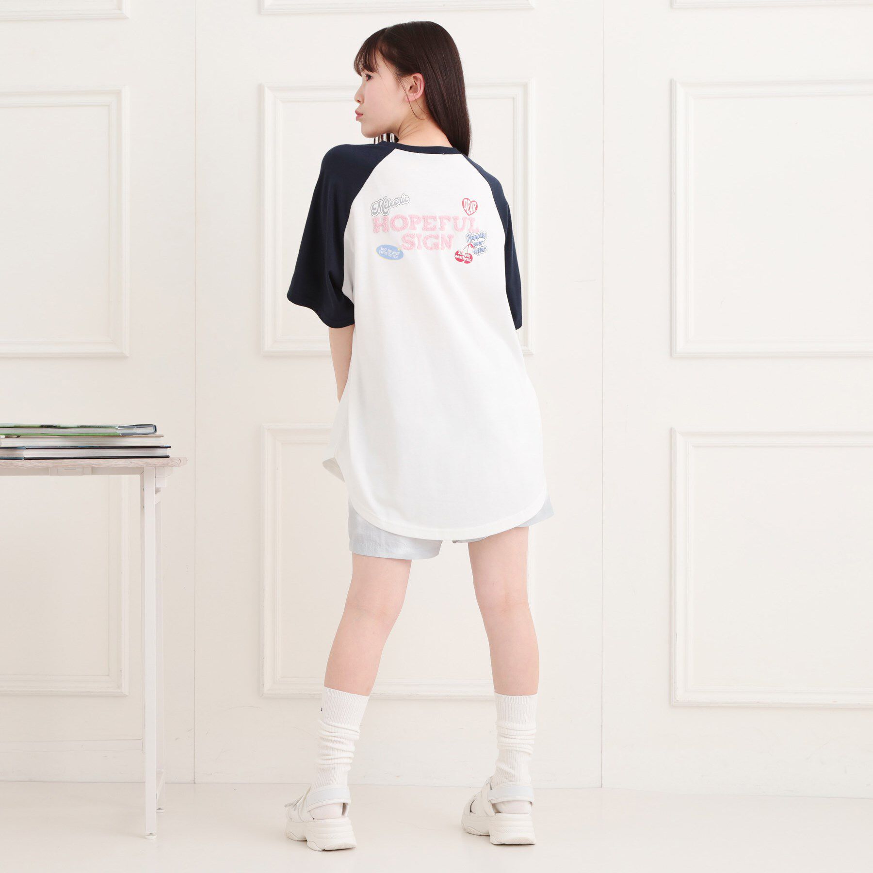 PINK-latte「ワッペン風チュニックTシャツ」|チュニック|