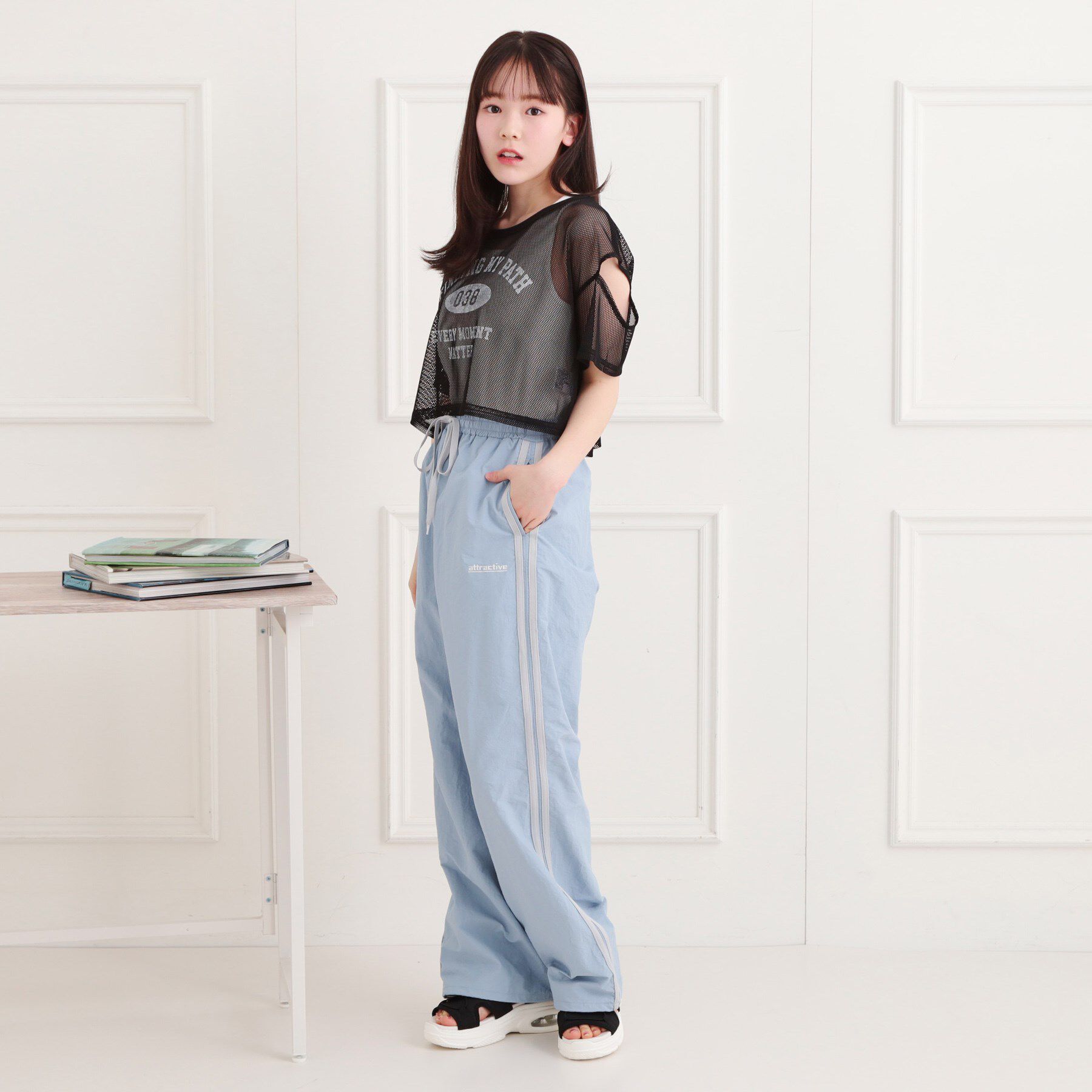 PINK-latte「メッシュTシャツ＋タンクセット」|その他|