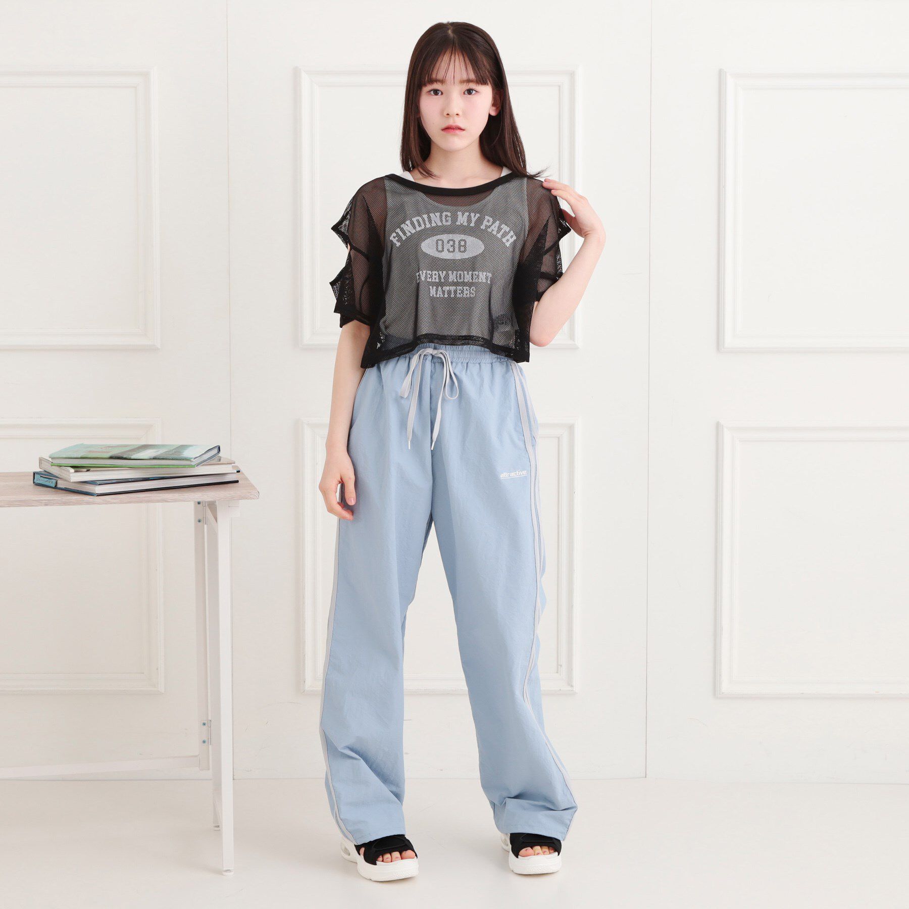 PINK-latte「メッシュTシャツ＋タンクセット」|その他|