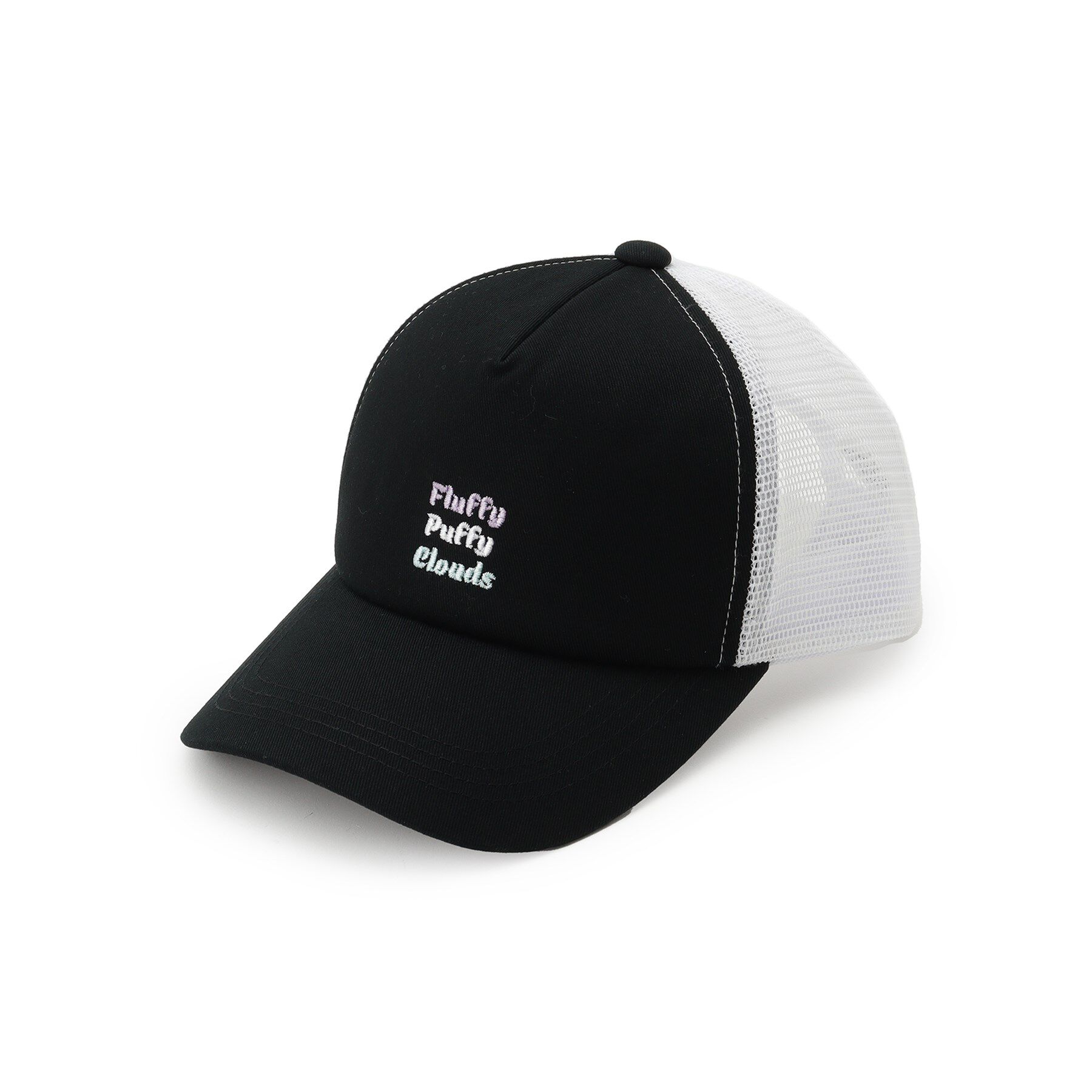 PINK-latte「刺繍メッシュキャップ」|キャップ・キャスケット|ブラック(019)