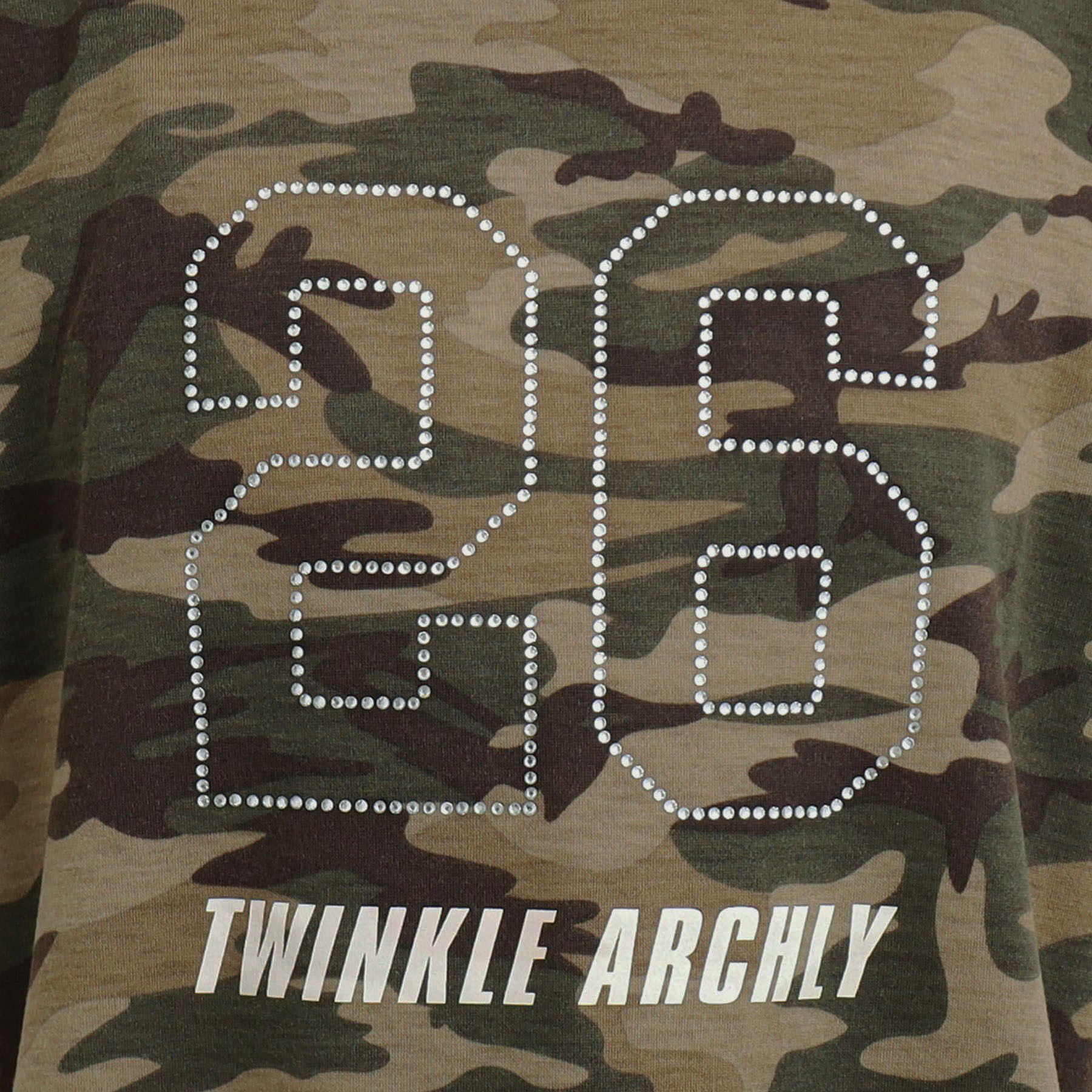 PINK-latte「ラインストーンナンバリングTシャツ」|Tシャツ・カットソー|