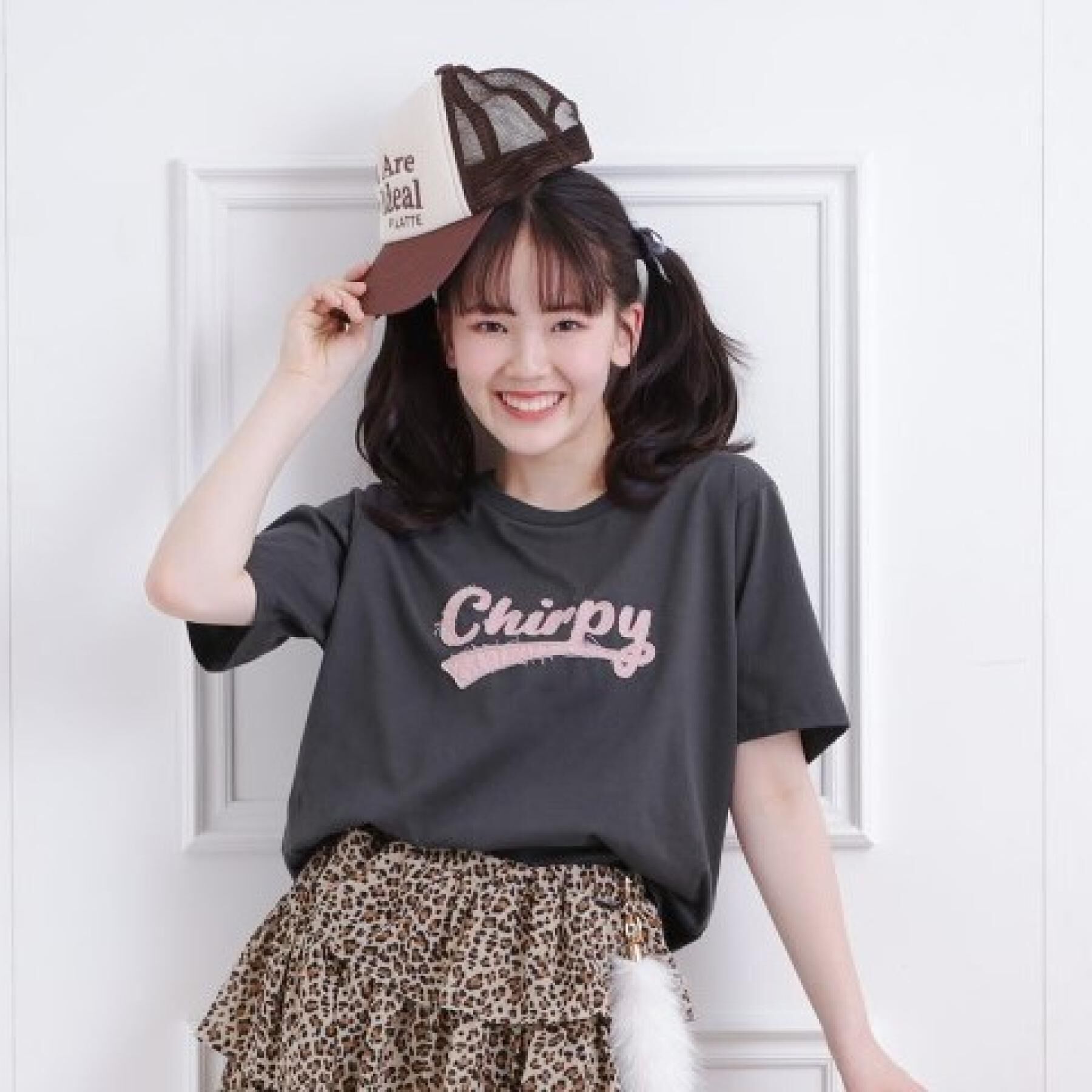 PINK-latte「ビッグロゴ刺繍メッシュキャップ」|キャップ・キャスケット|