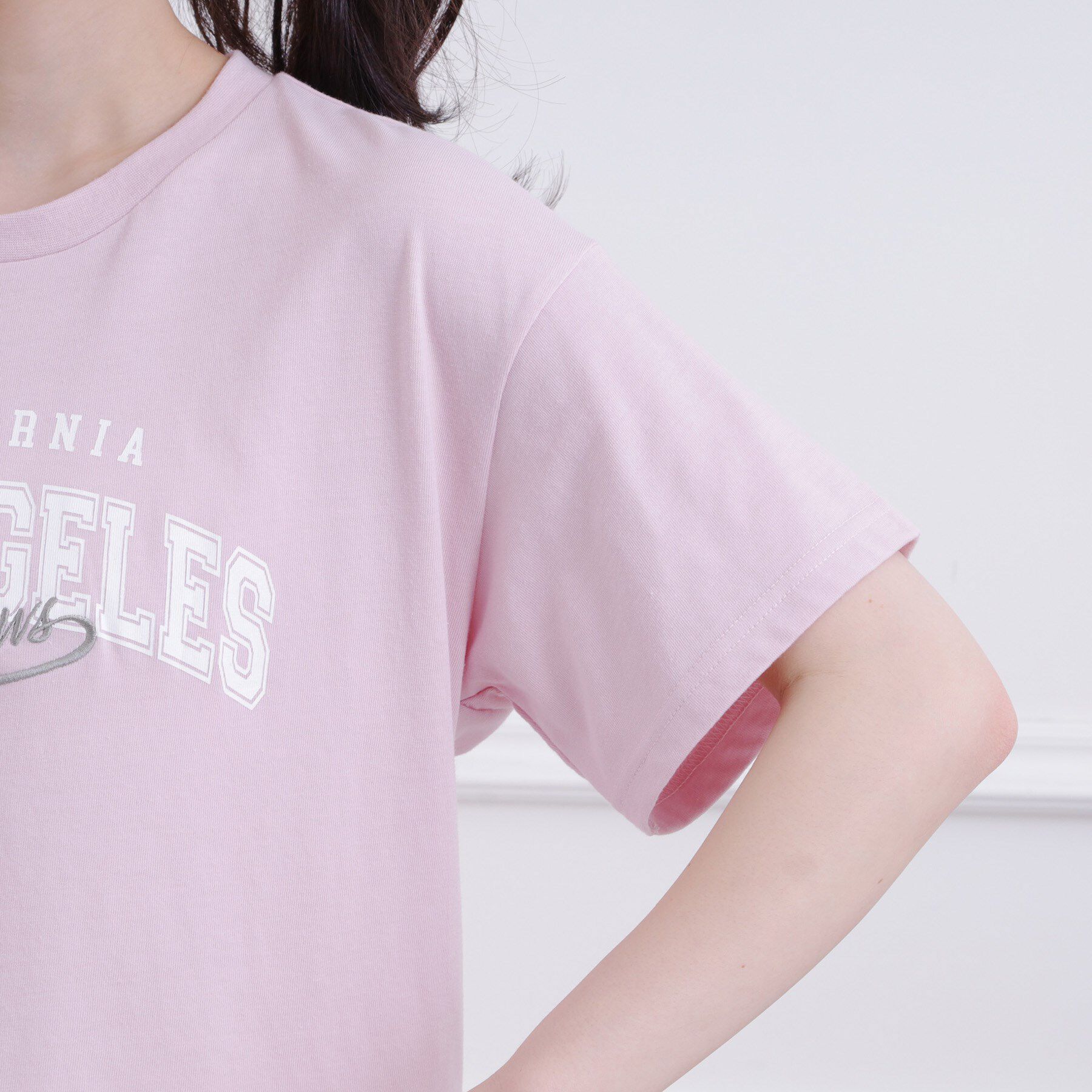PINK-latte「カレッジロゴTシャツ」|Tシャツ・カットソー|
