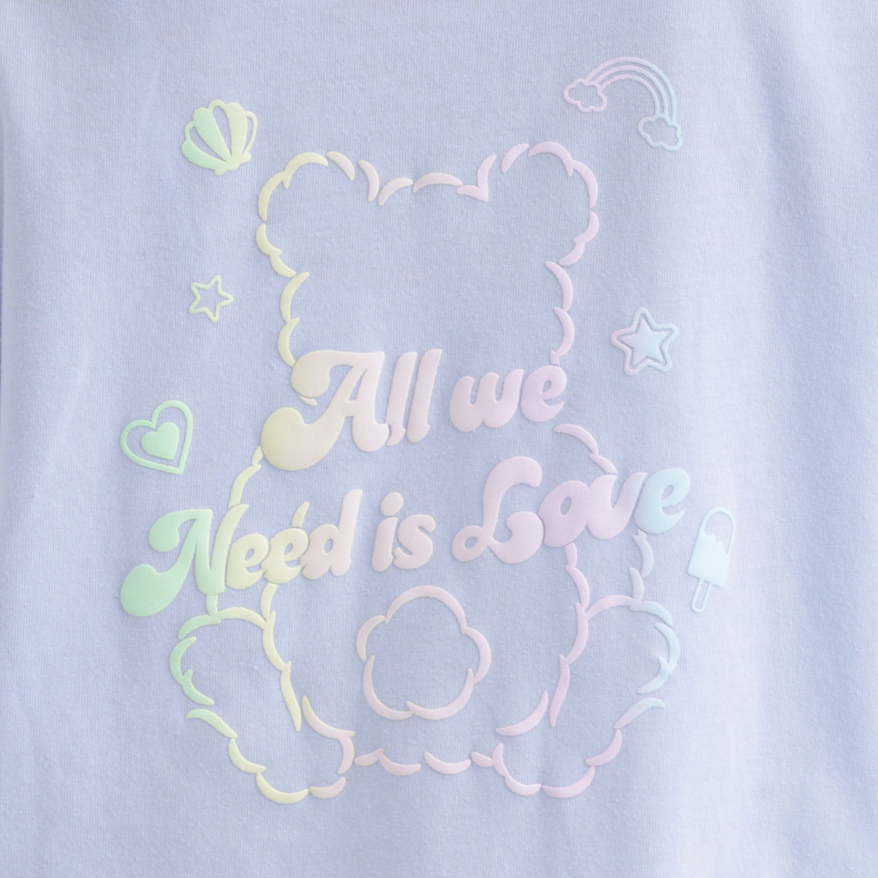 PINK-latte「グラデーションくまちゃん発砲ビッグTシャツ」|Tシャツ・カットソー|