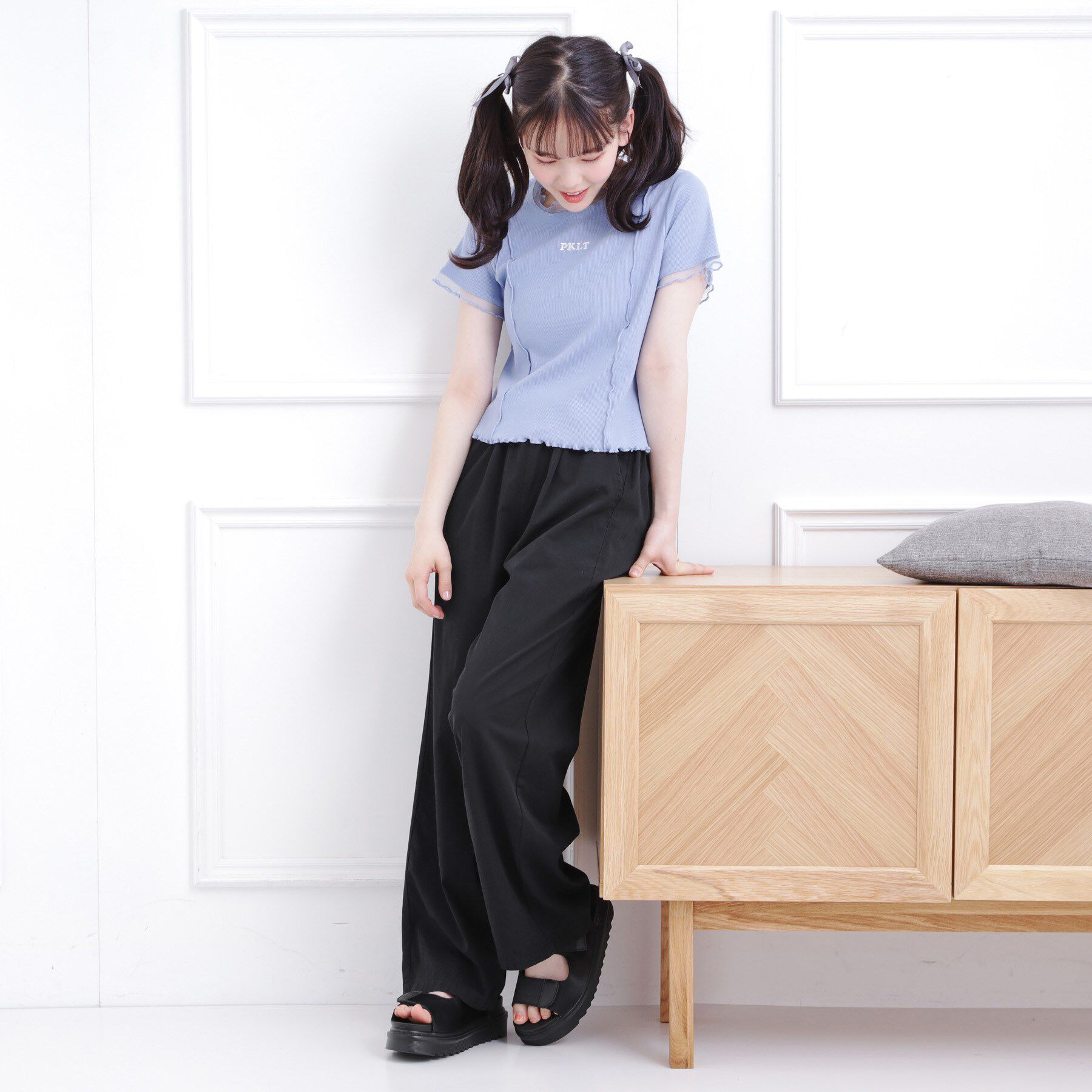 PINK-latte「冷感さらっとイージーロングパンツ」|その他|