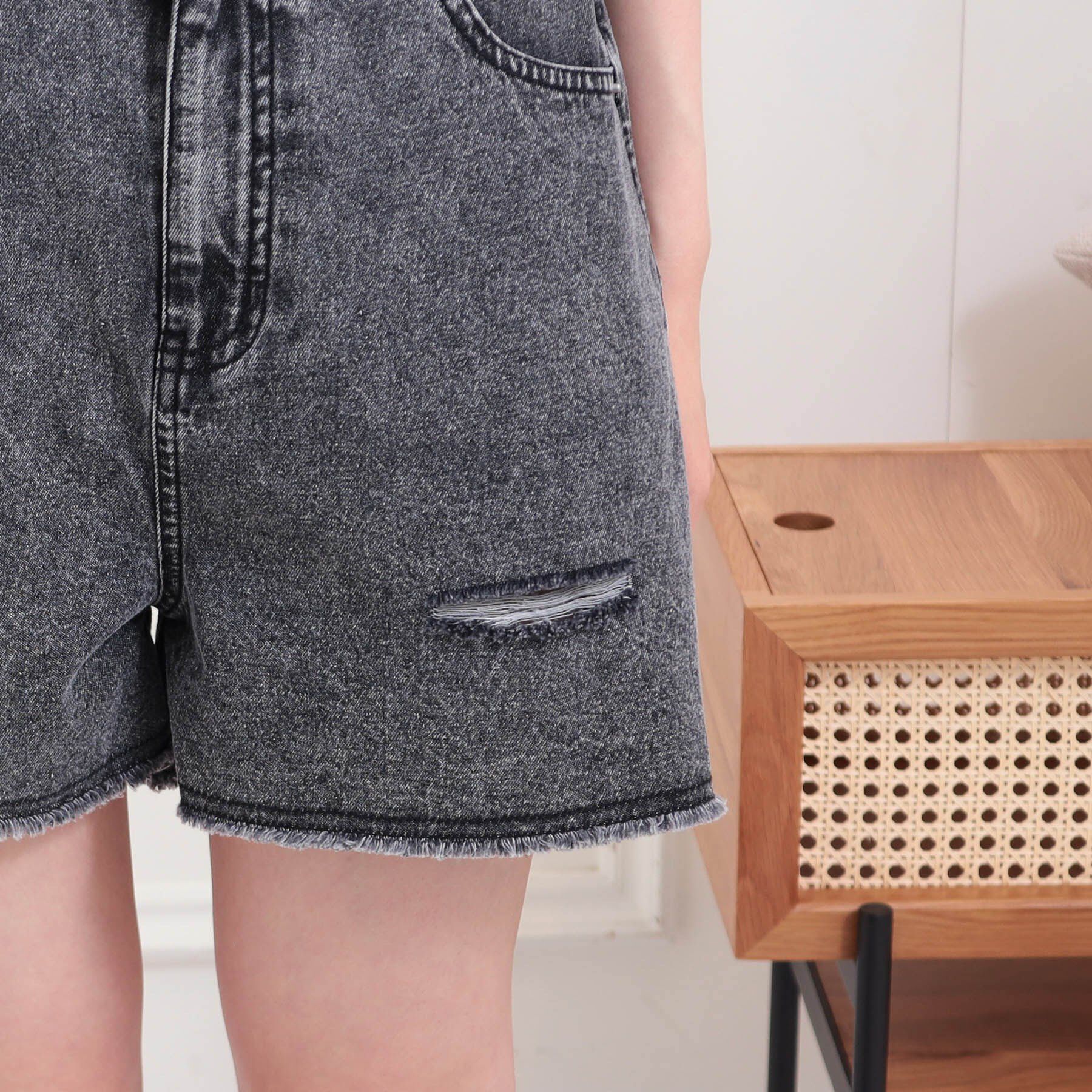 PINK-latte「ダメージショートパンツ」|キュロット|