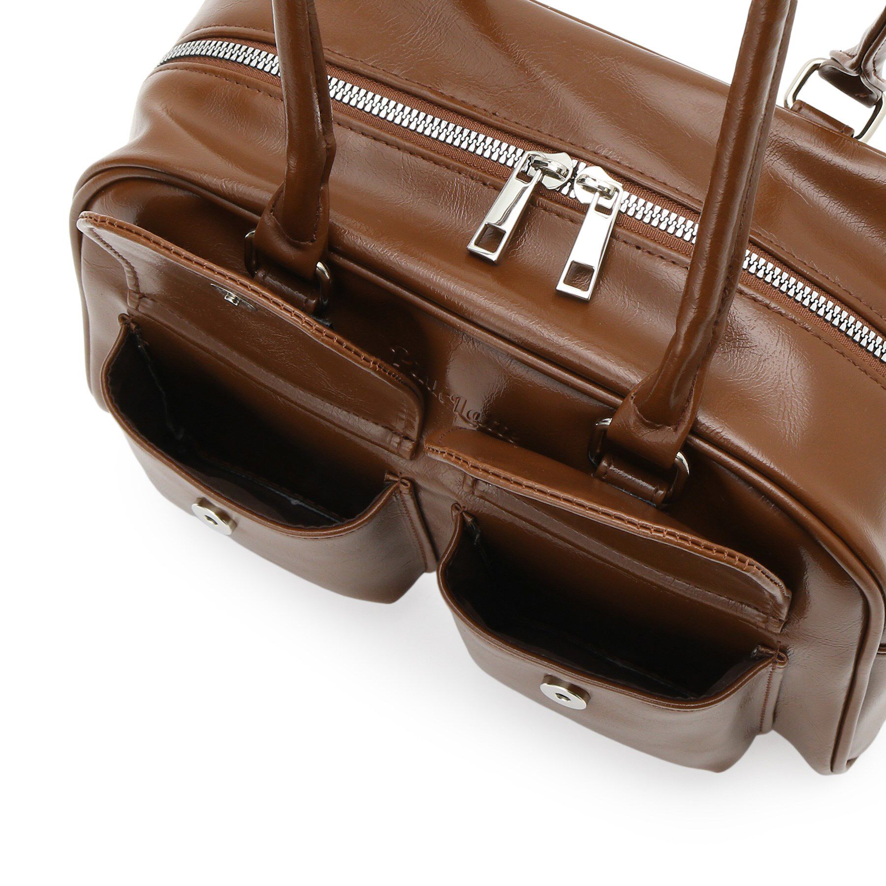 PINK-latte「アウトポケット ロングハンドルバッグ」|ハンドバッグ|