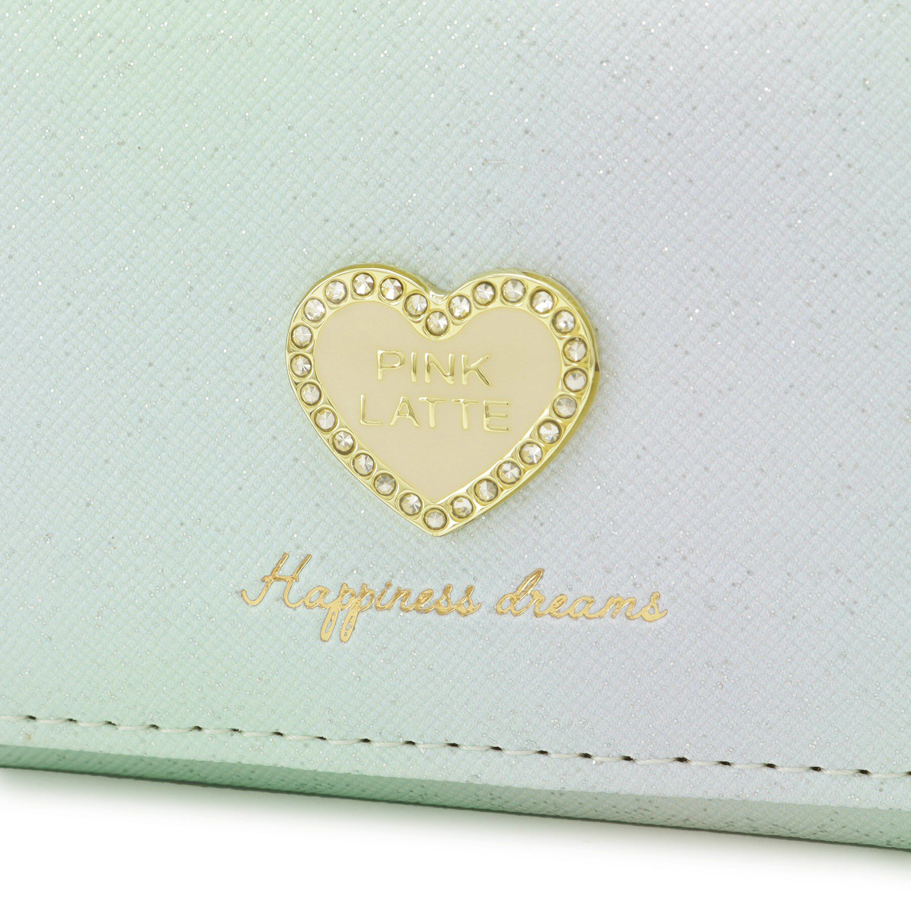 PINK-latte「ハートラメがま口コンパクトウォレット」|財布|